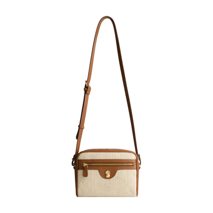 Tommy Bahama Lurex Linen Camera Bag, NATURAL