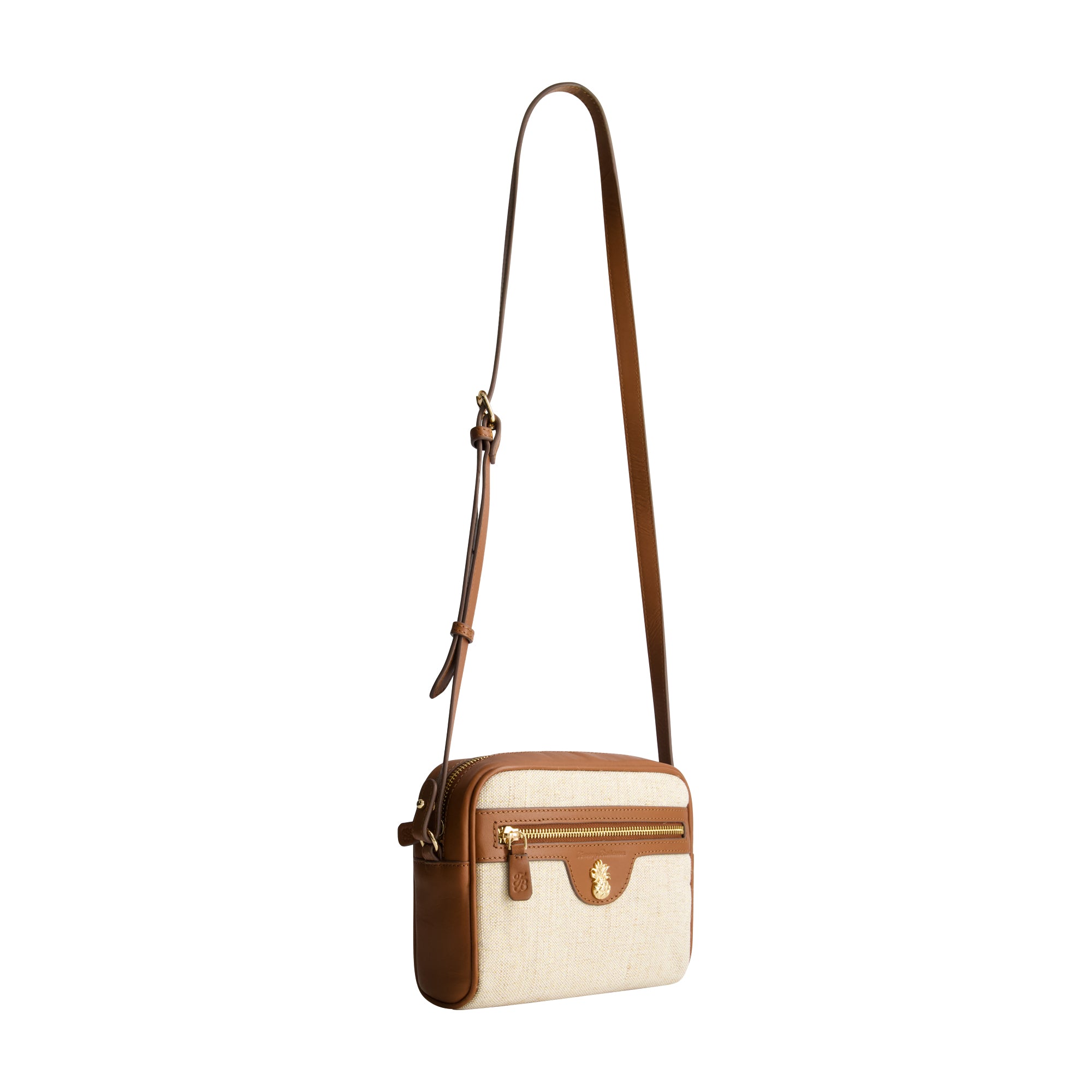 Tommy Bahama Camera Bag, Women's Mini Handbag with Linen Design and Adjustable Shoulder Strap, Natural
