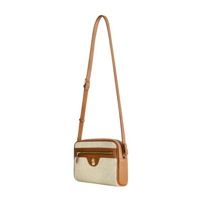 Tommy Bahama Lurex Linen Camera Bag, NATURAL