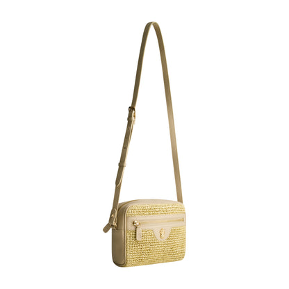 Tommy Bahama Soft Straw Camera Bag, TAN