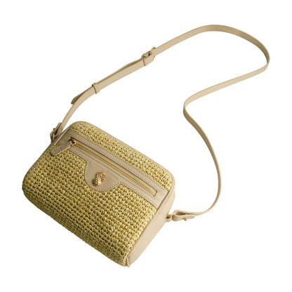 Tommy Bahama Soft Straw Camera Bag, TAN