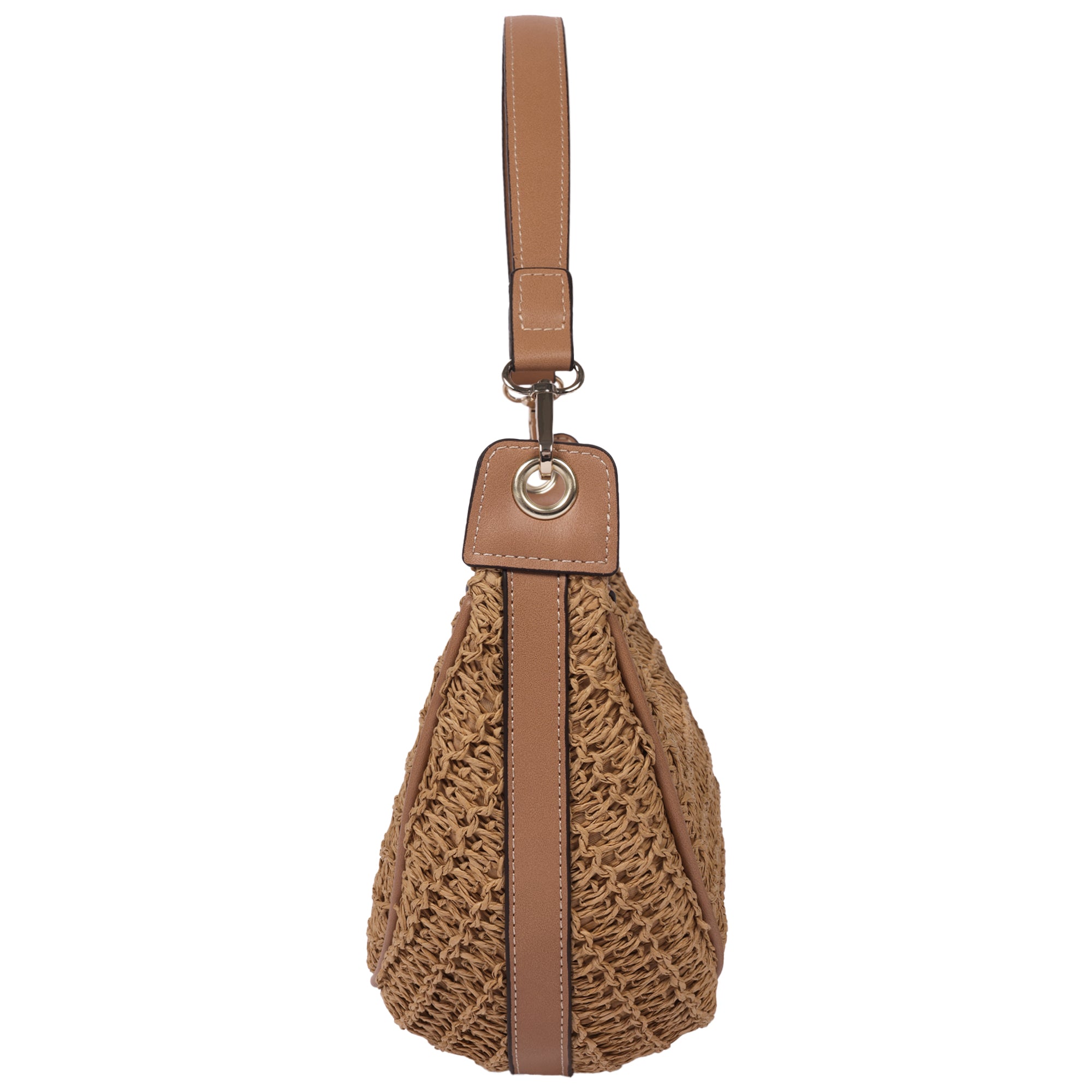 Tommy Bahama Raffia Crescent Hobo Bag, TAN