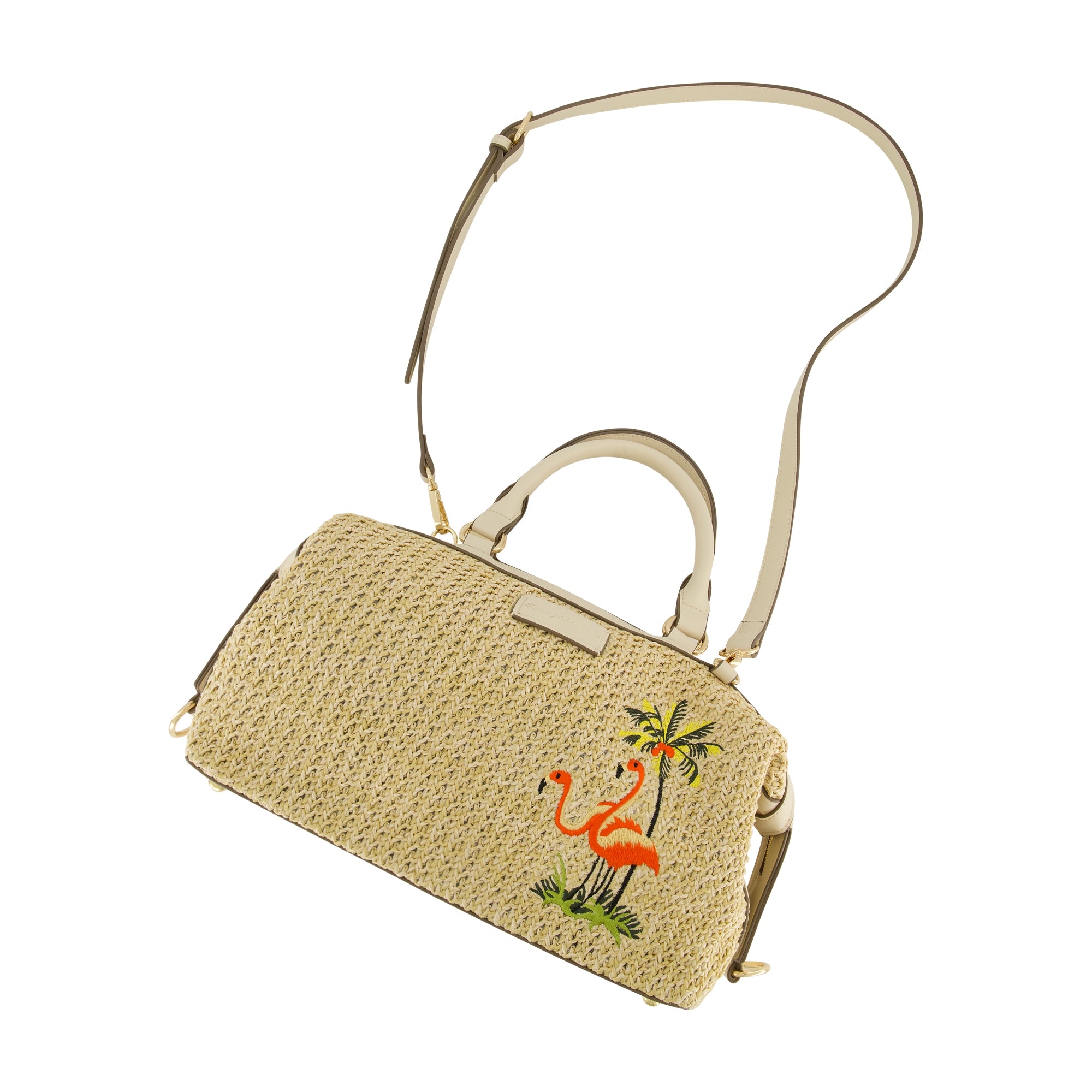 Tommy Bahama Flamingo Embroidery Satchel