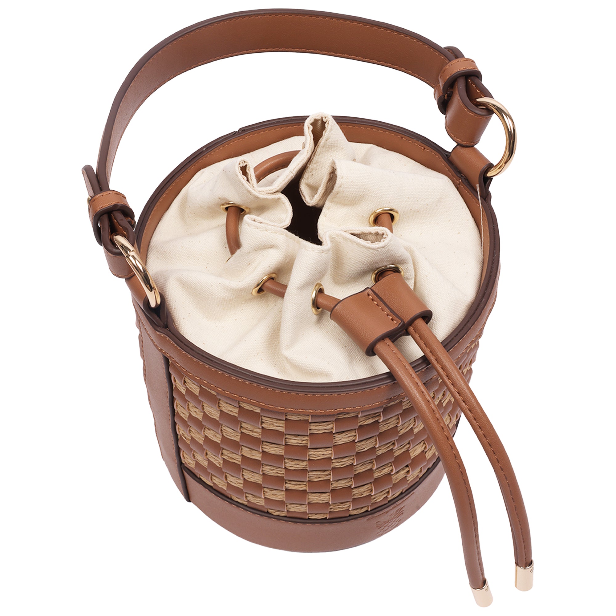 Tommy Bahama Raffia & Woven Drawstring Bucket Bag – Convertible Top Handle & Crossbody