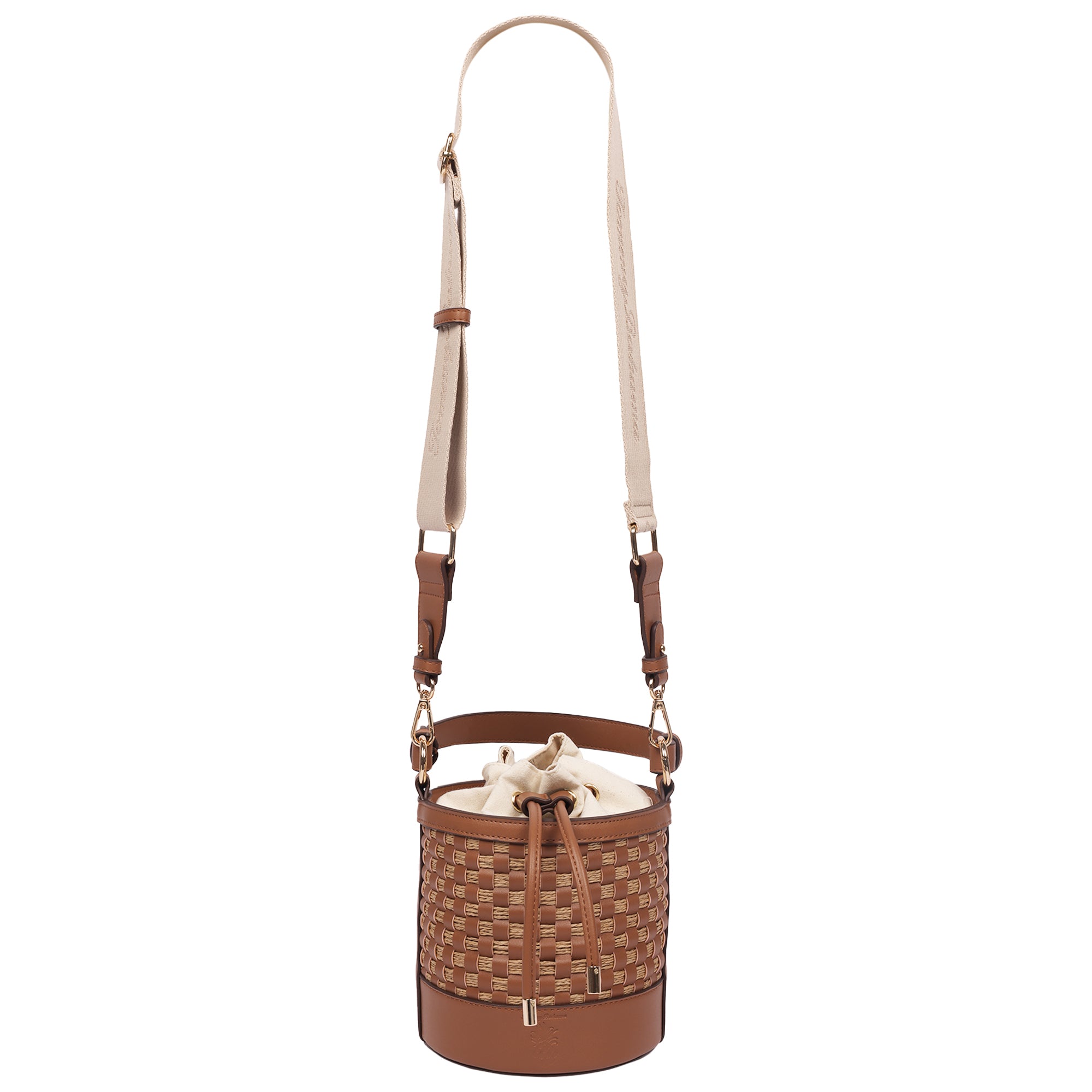 Tommy Bahama Raffia & Woven Drawstring Bucket Bag – Convertible Top Handle & Crossbody