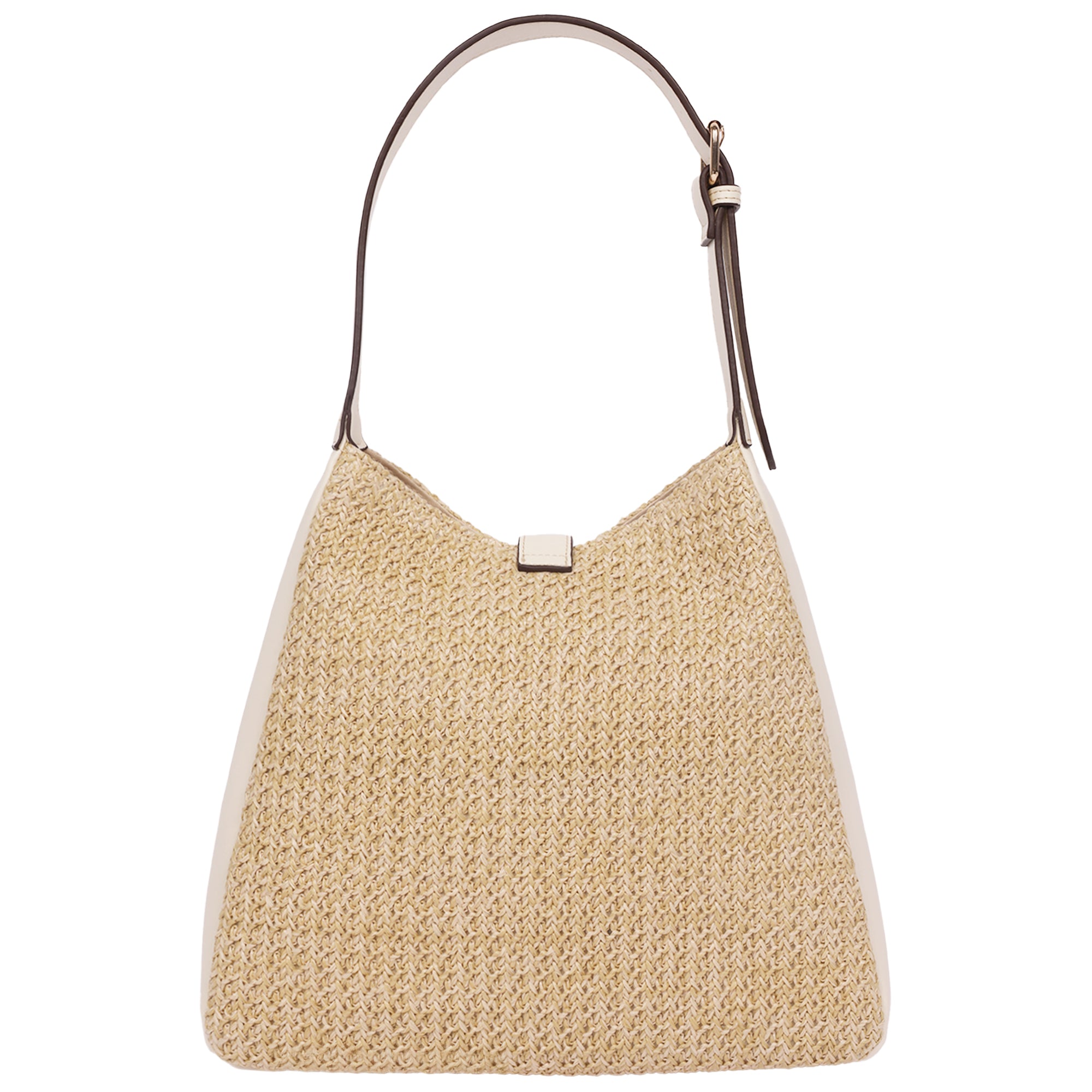 Tommy Bahama Logo Tab Raffia Hobo Bag – Woven Straw Shoulder Bag with Pineapple Accent
