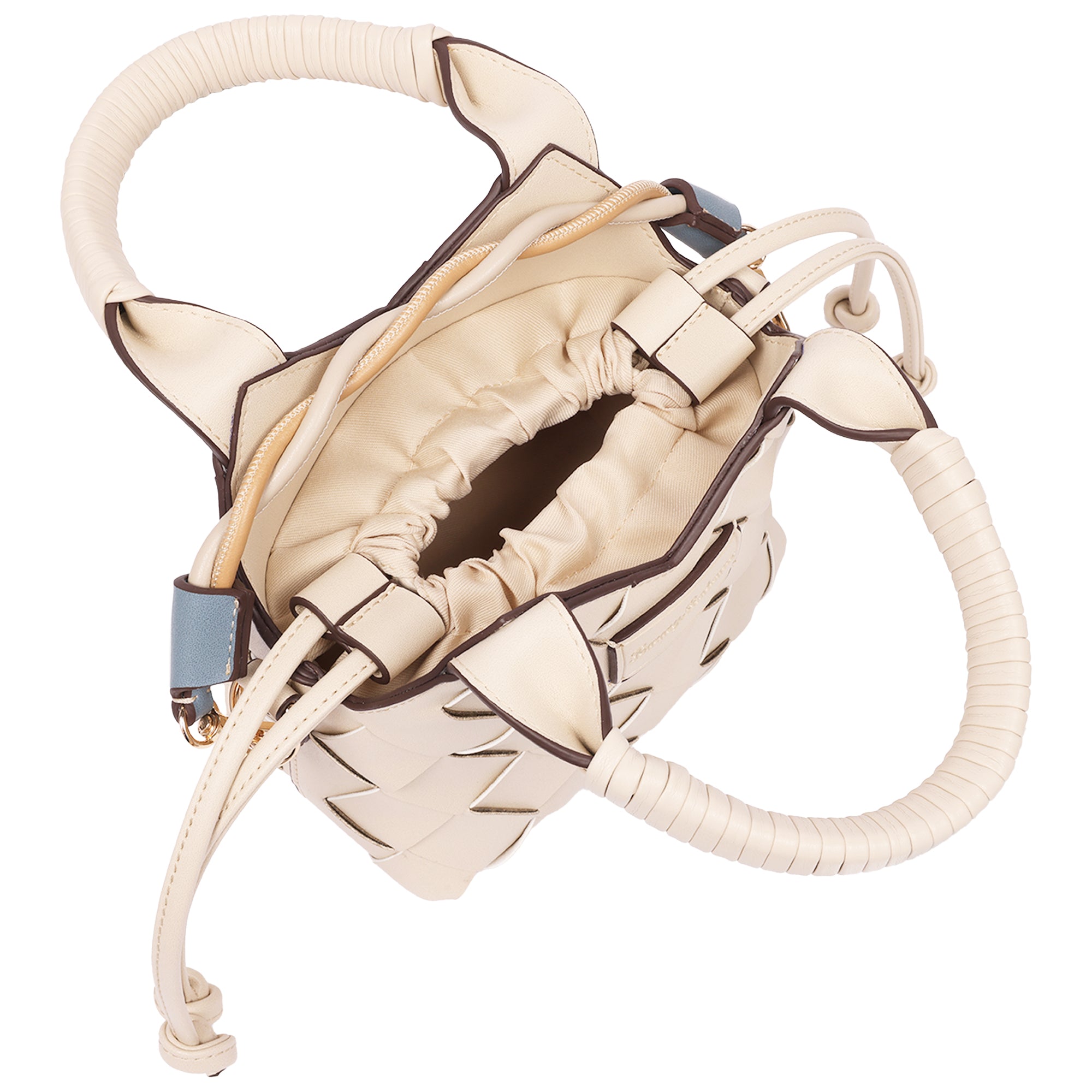 Tommy Bahama Demi Mini Woven PU Tote – Mini Woven Faux Leather Top Handle & Crossbody Bag