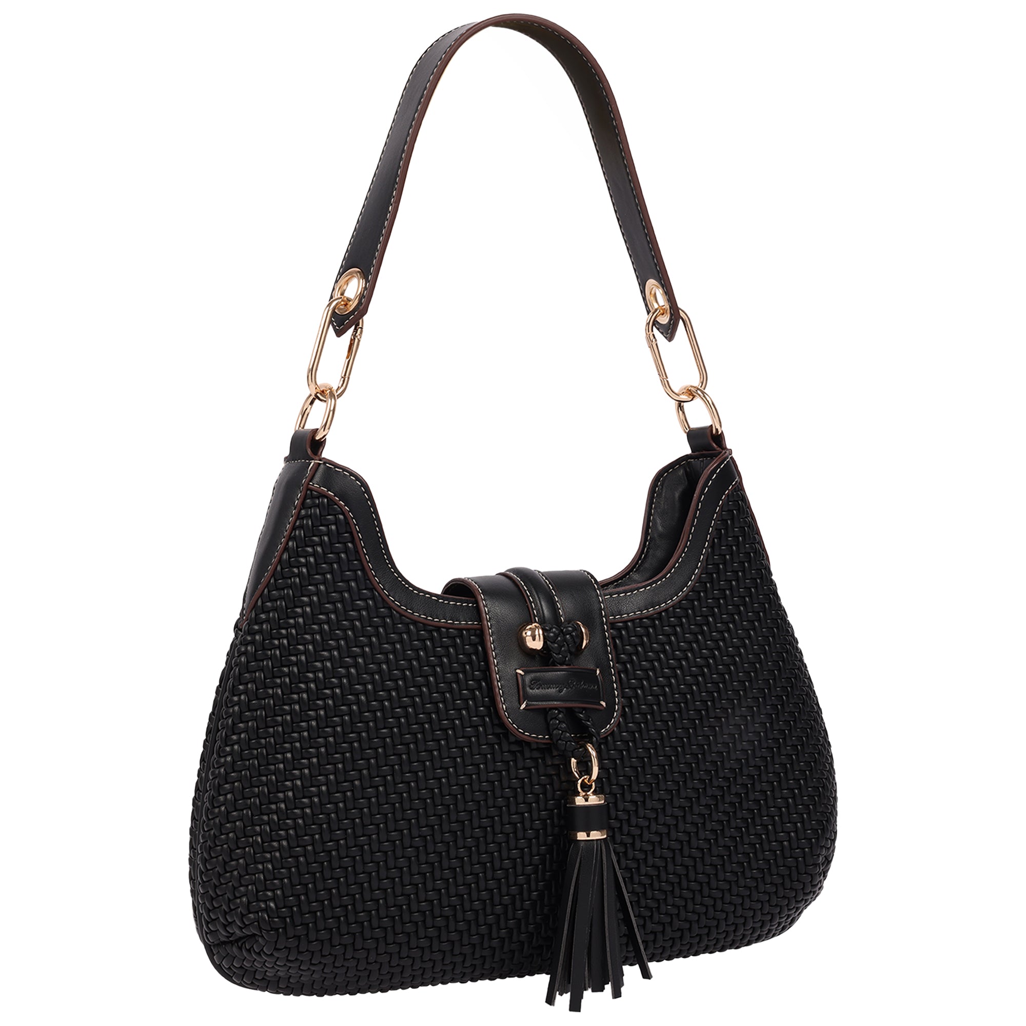 Tommy Bahama Tassel Tab Woven Hobo Shoulder Bag