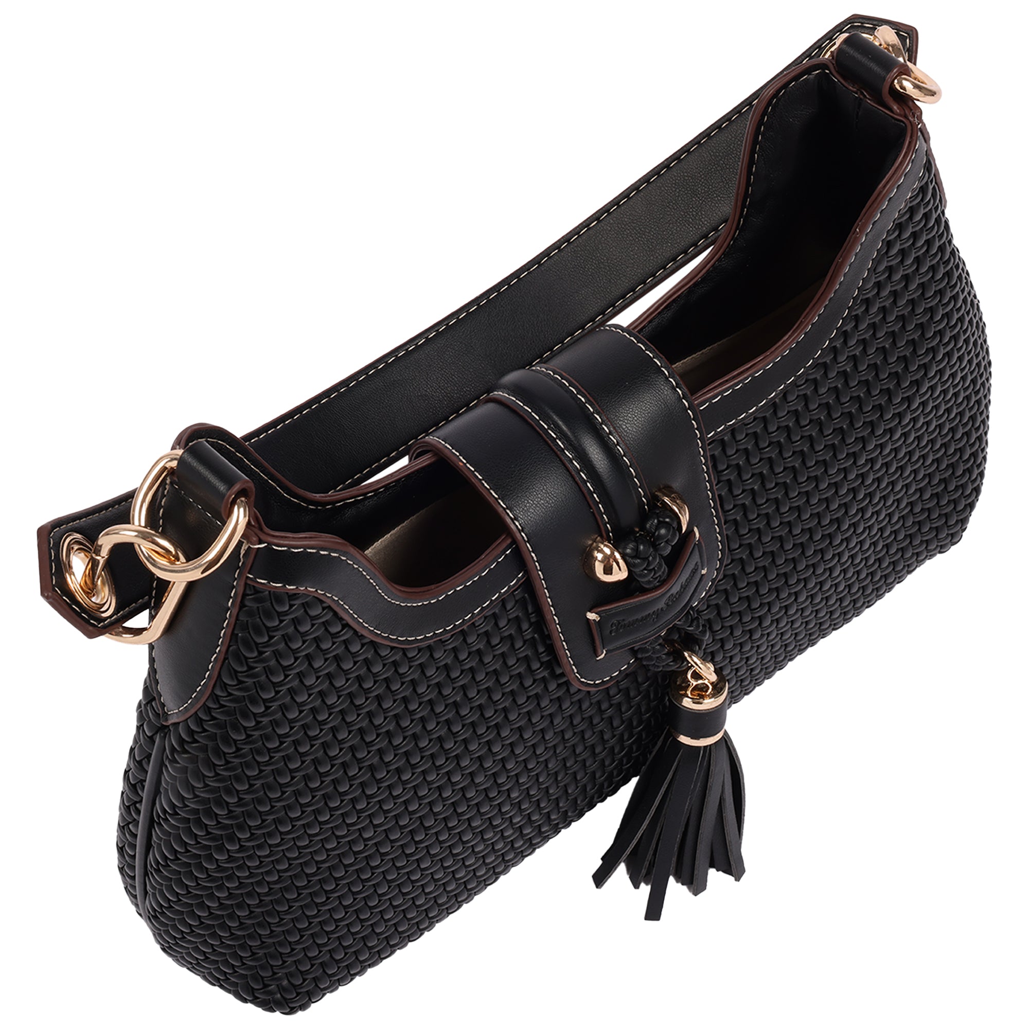 Tommy Bahama Tassel Tab Woven Hobo Shoulder Bag