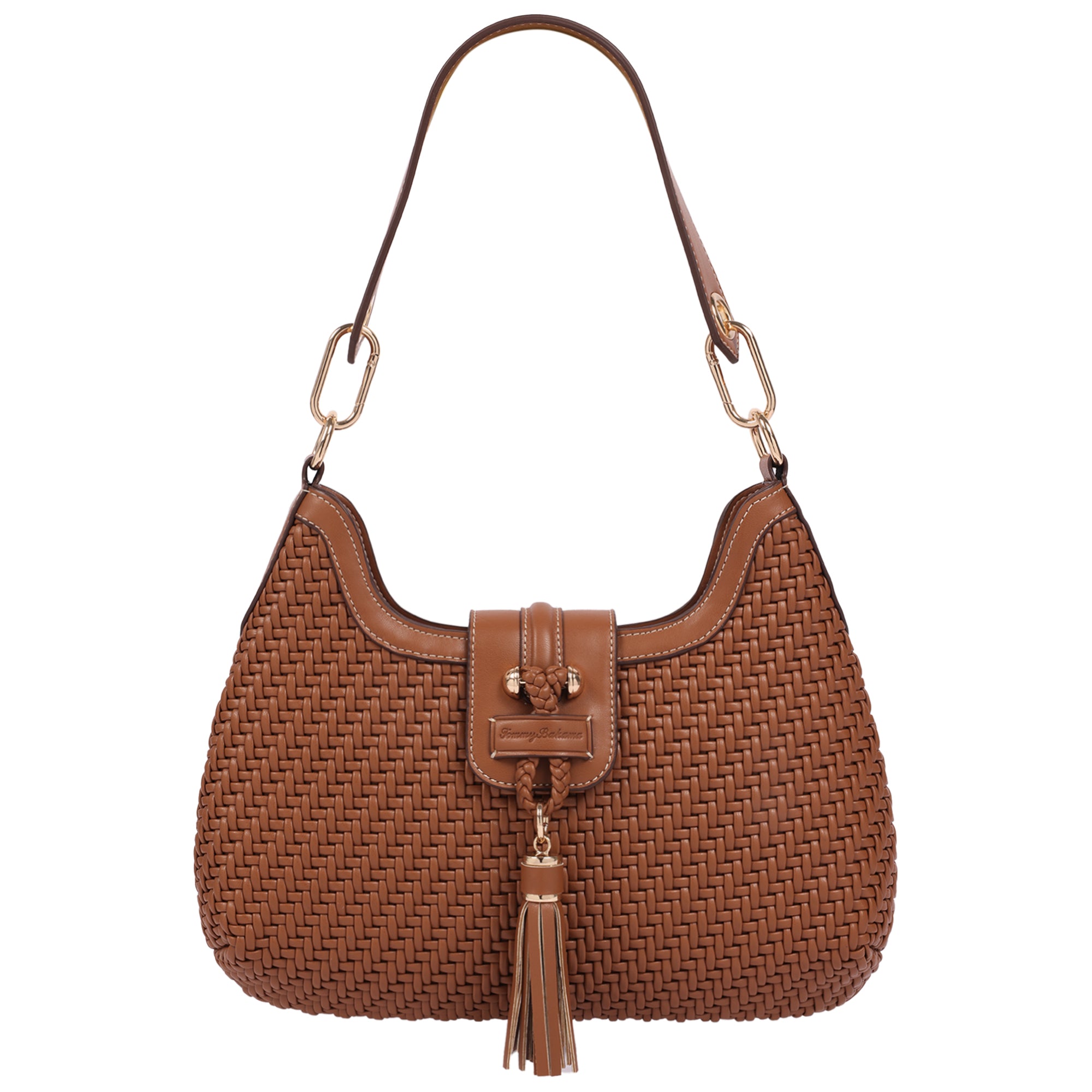 Tommy Bahama Tassel Tab Woven Hobo Shoulder Bag