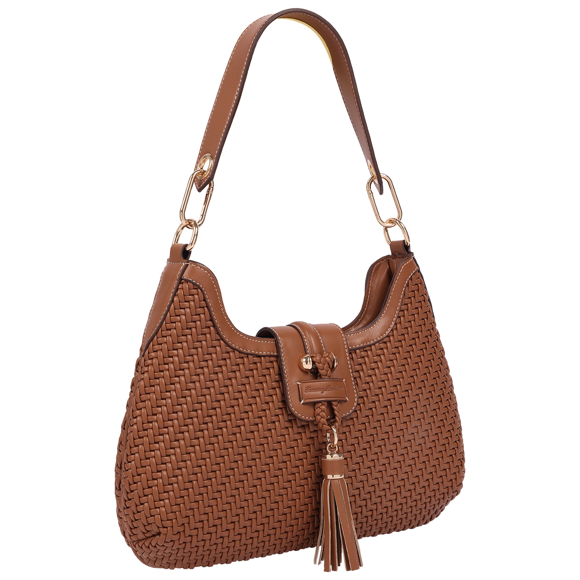 Tommy Bahama Tassel Tab Woven Hobo Shoulder Bag