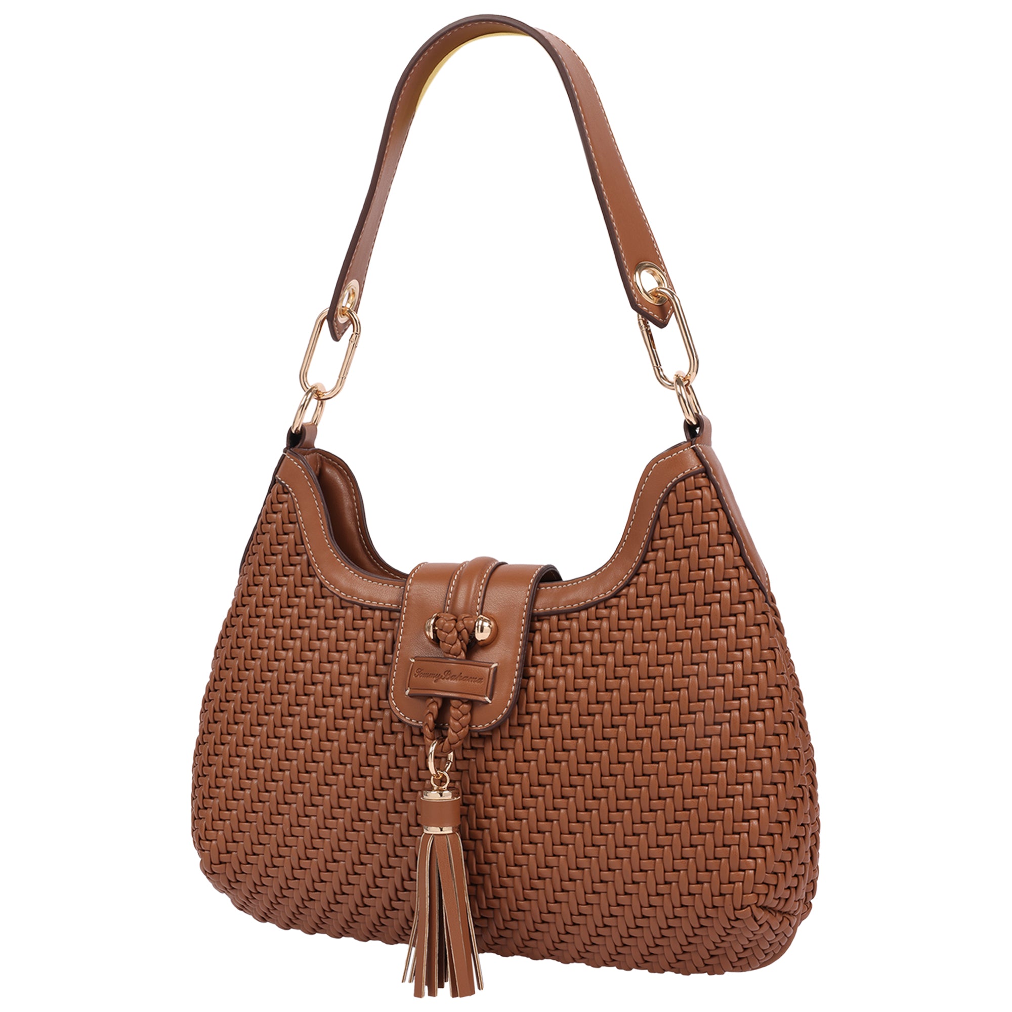 Tommy Bahama Tassel Tab Woven Hobo Shoulder Bag
