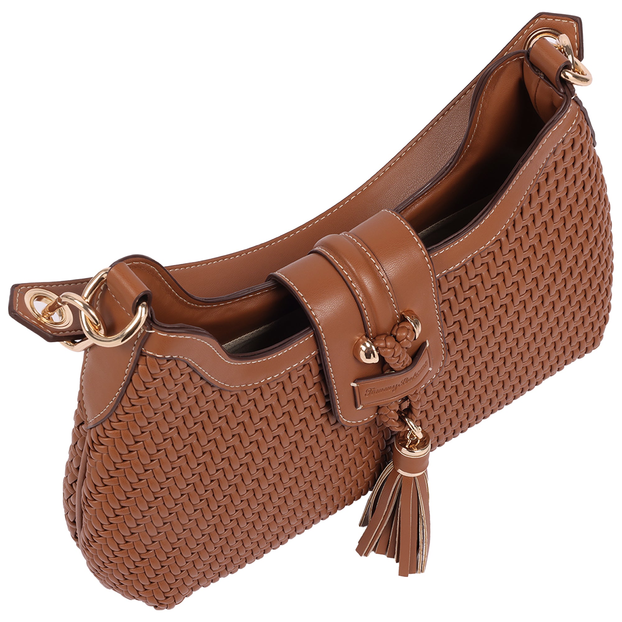 Tommy Bahama Tassel Tab Woven Hobo Shoulder Bag