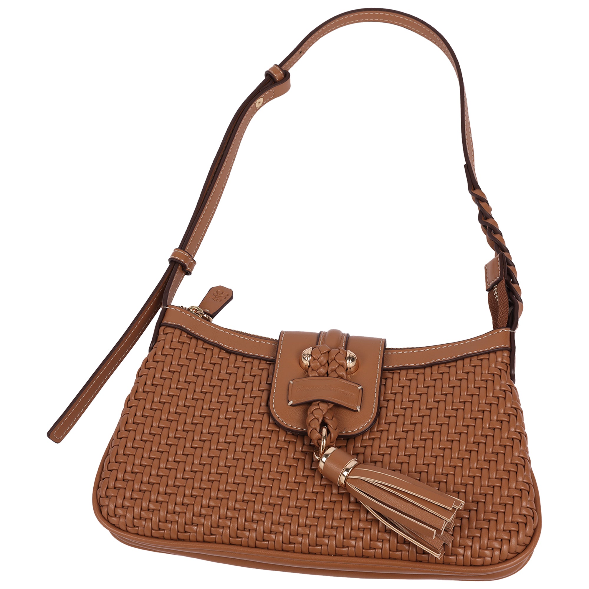 Tommy Bahama Tassel Tab Woven Shoulder Bag