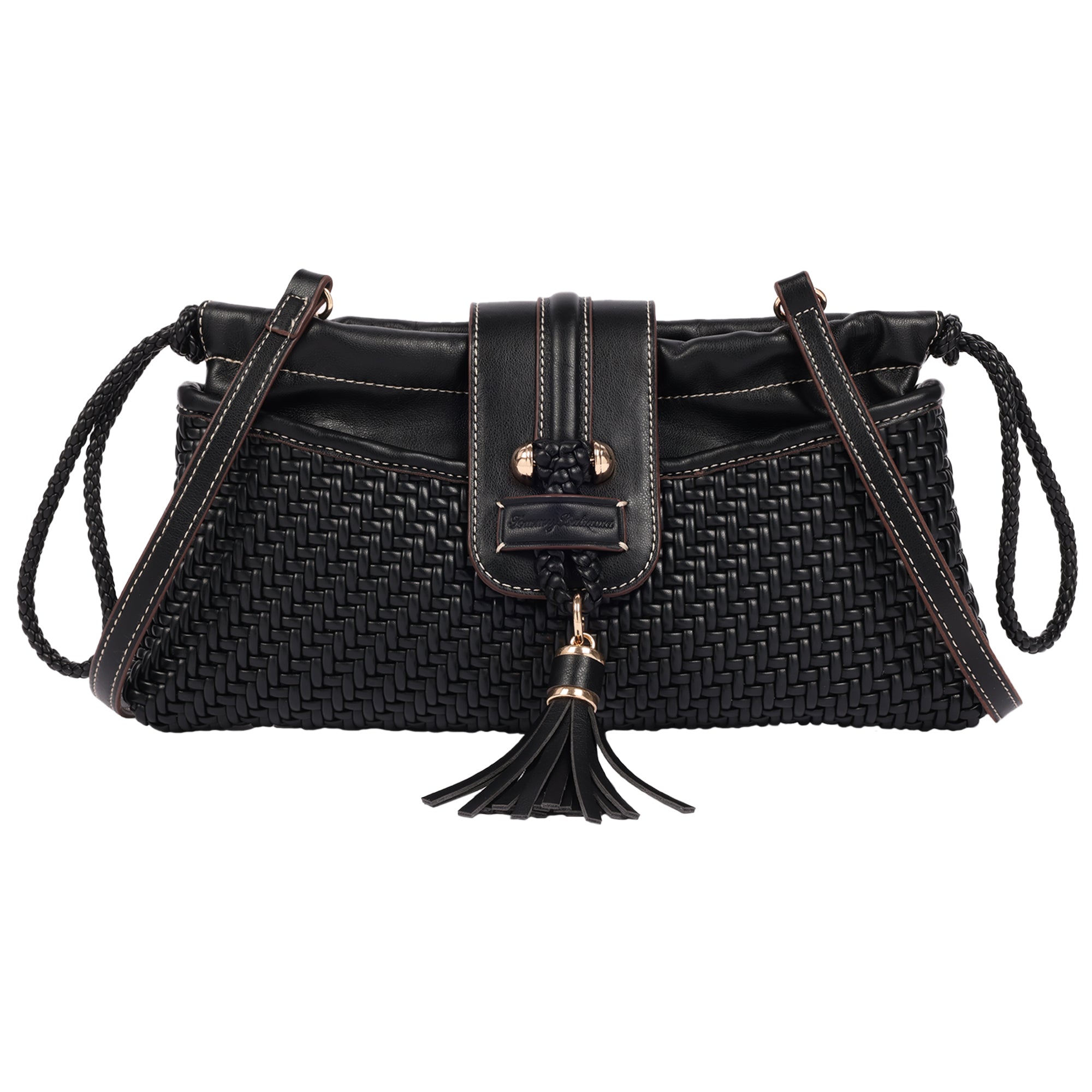 Tommy Bahama Tassel Tab Woven Clutch