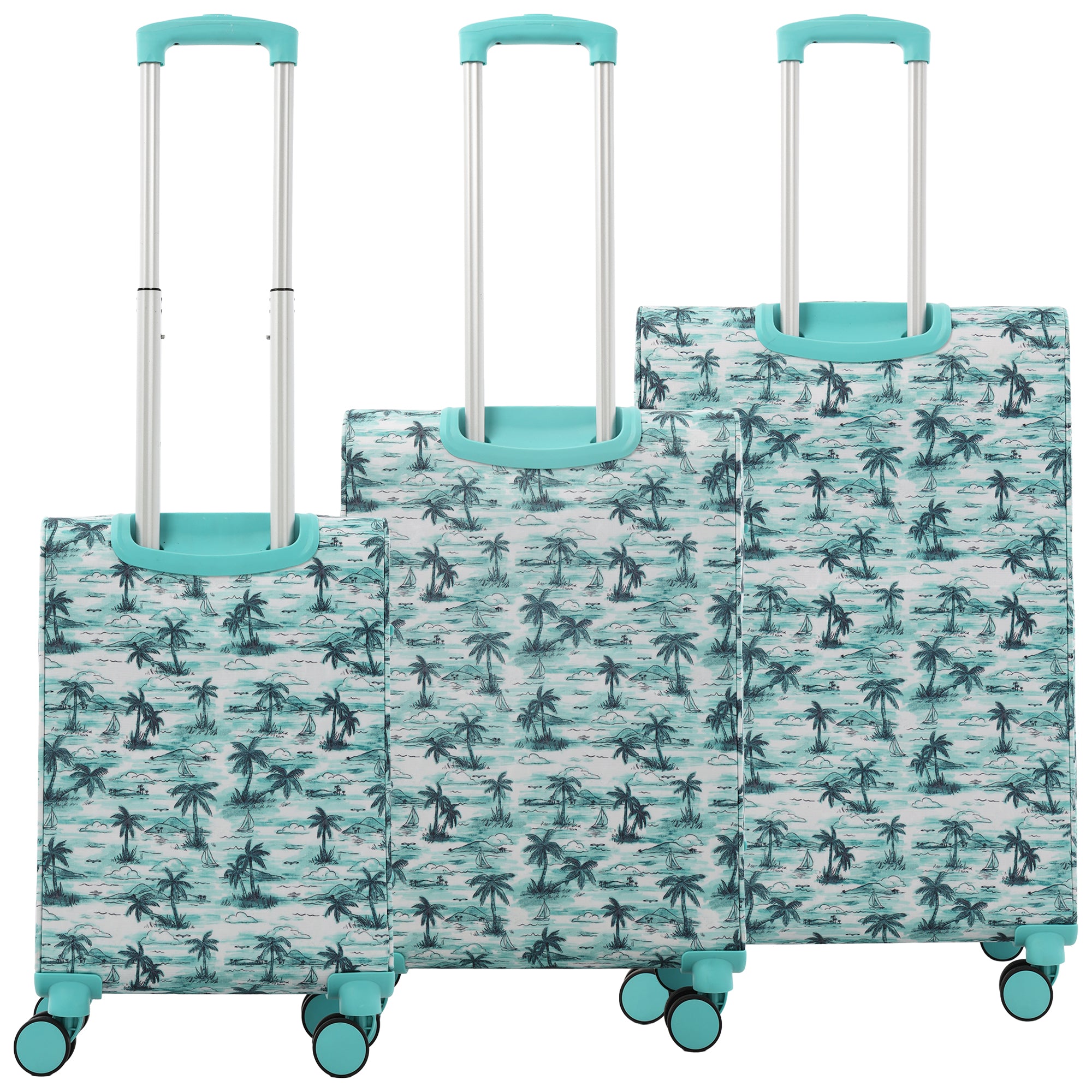Tommy Bahama Palm Print 3-Piece Expandable Softside Spinner Luggage Set