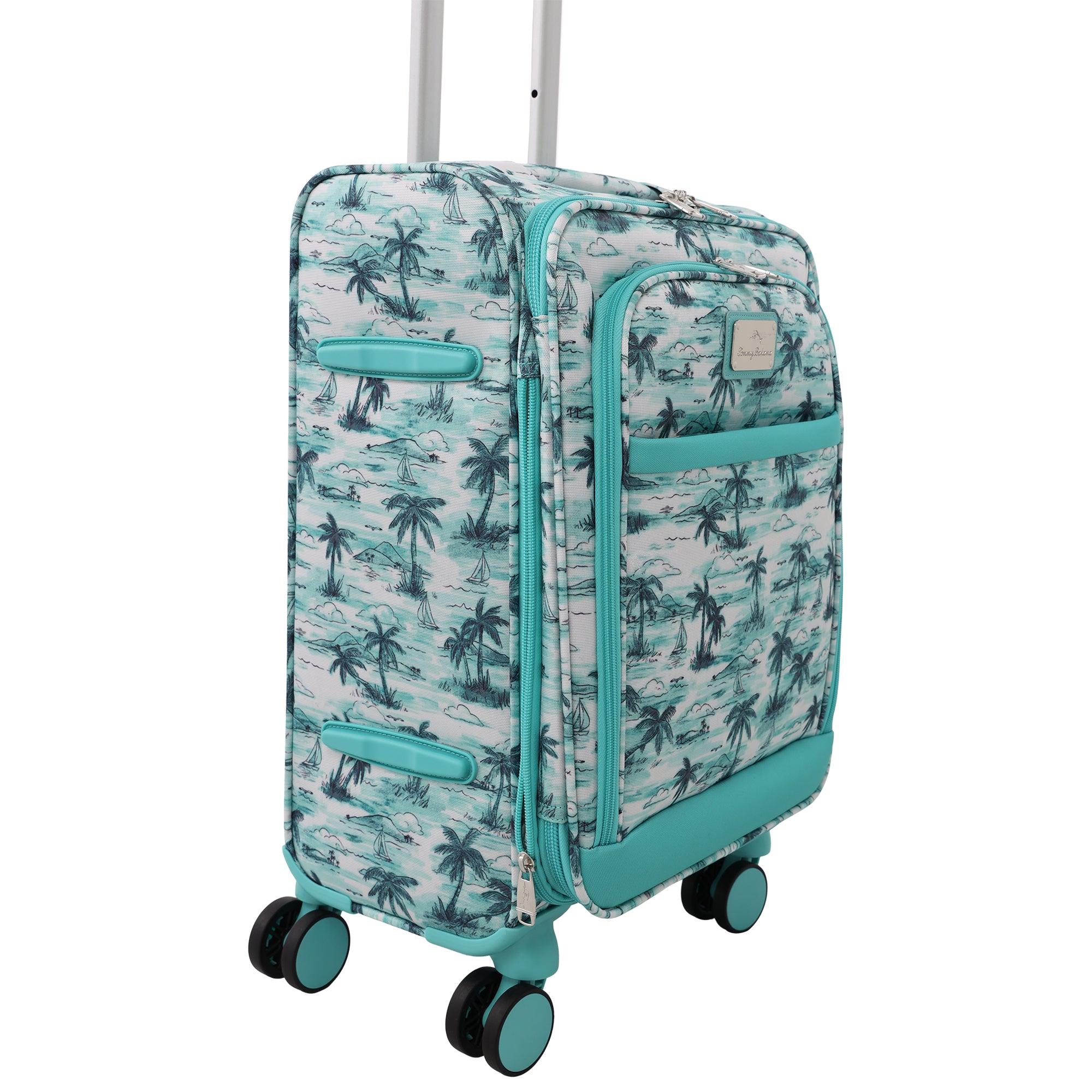 Tommy Bahama Palm Print 3-Piece Expandable Softside Spinner Luggage Set