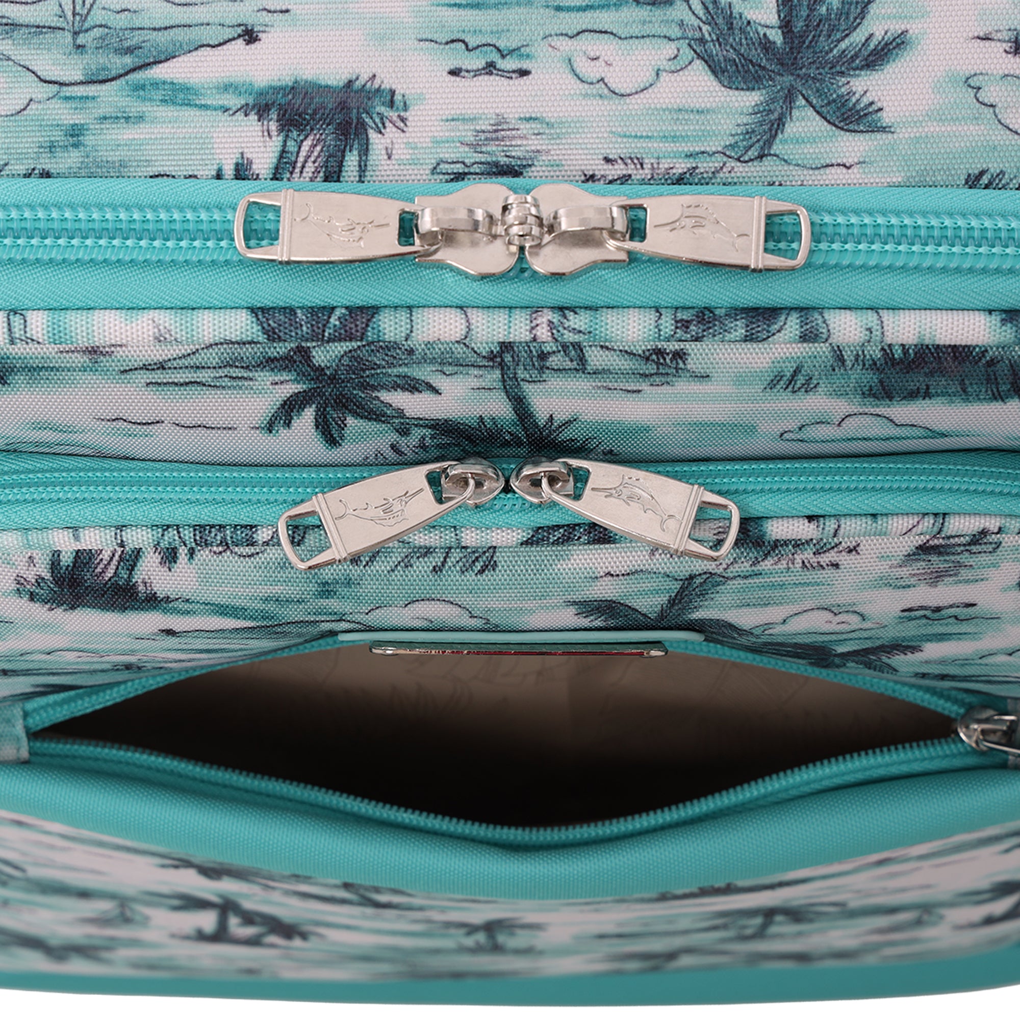 Tommy Bahama Palm Print 3-Piece Expandable Softside Spinner Luggage Set