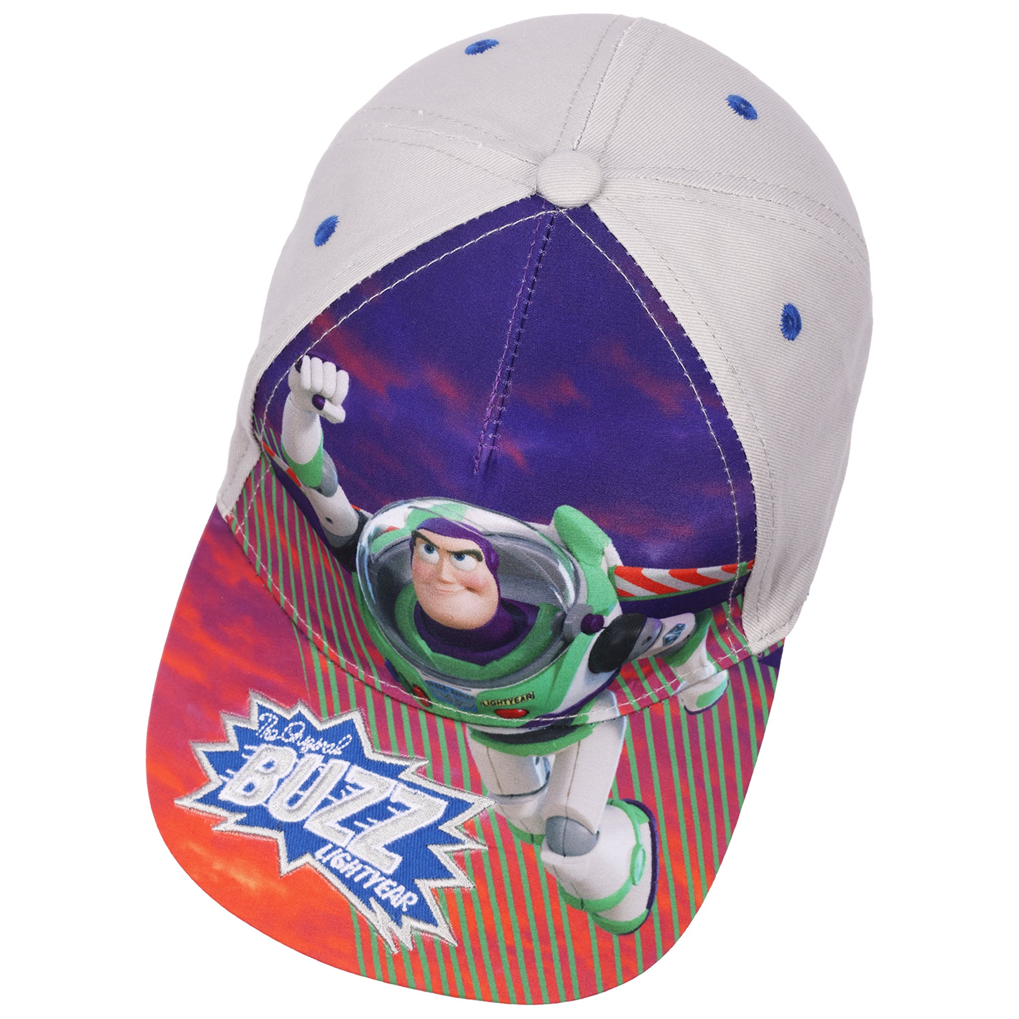 Disney Pixar Toy Story Buzz Lightyear Boys Flat Brim Baseball Hat – Adjustable Snapback Cap for boys Ages 4–7