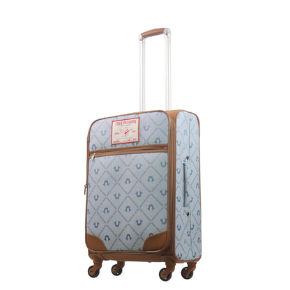 True Religion Soft Sided 27" Expandable, Spinner Luggage, DENIM