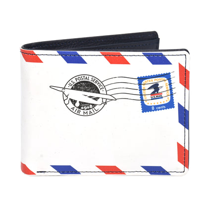 USPS U.S Mail Eagle Stamp Logo Bifold Wallet, Slim Wallet in Decorative Tin Case Multi, Unisex