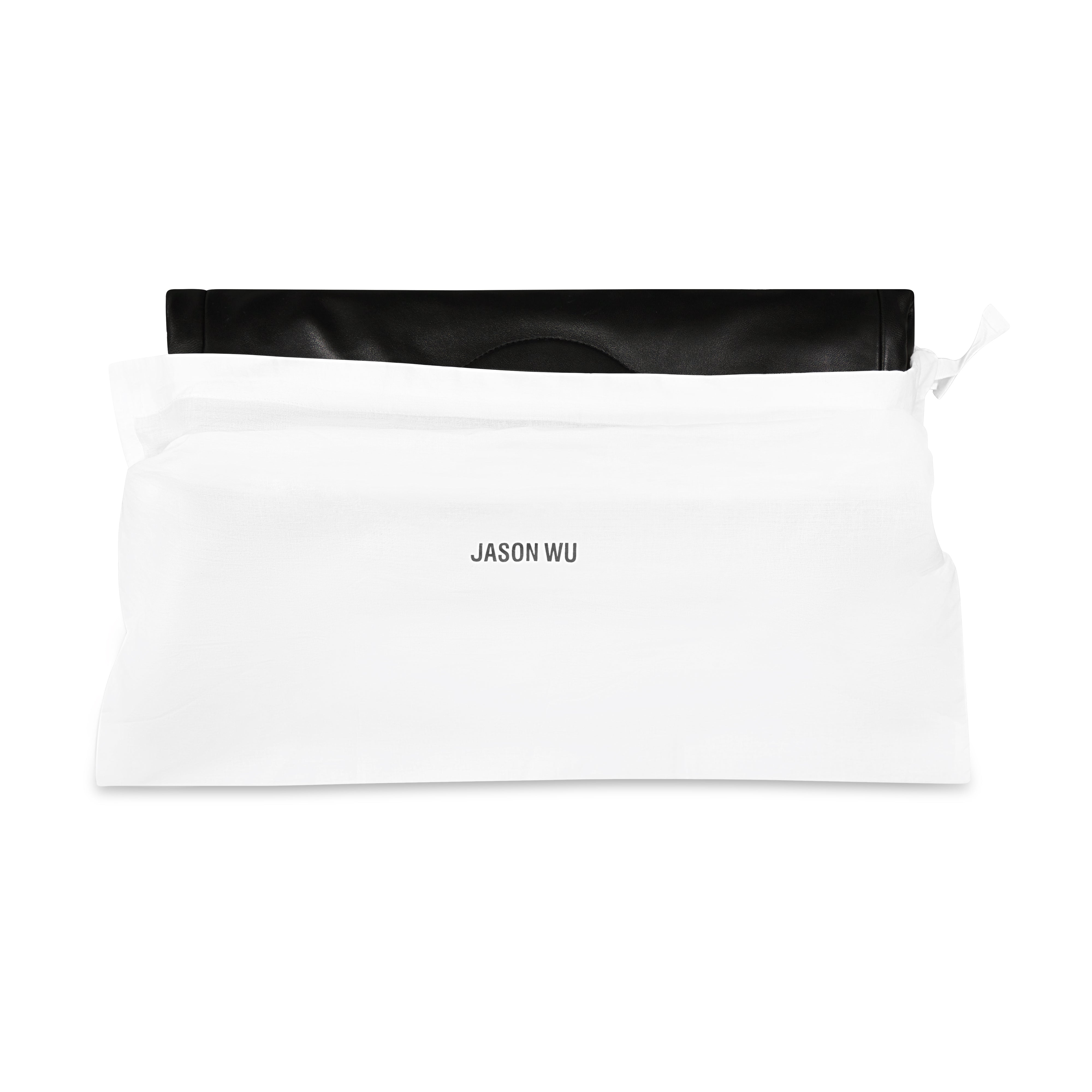 Jason Wu Elegant Fold-Over Clutch – Black
