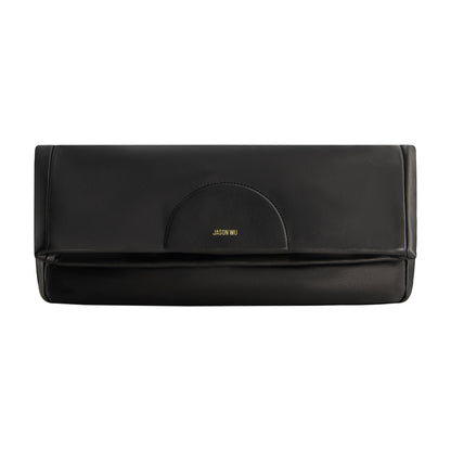Jason Wu Elegant Fold-Over Clutch – Black