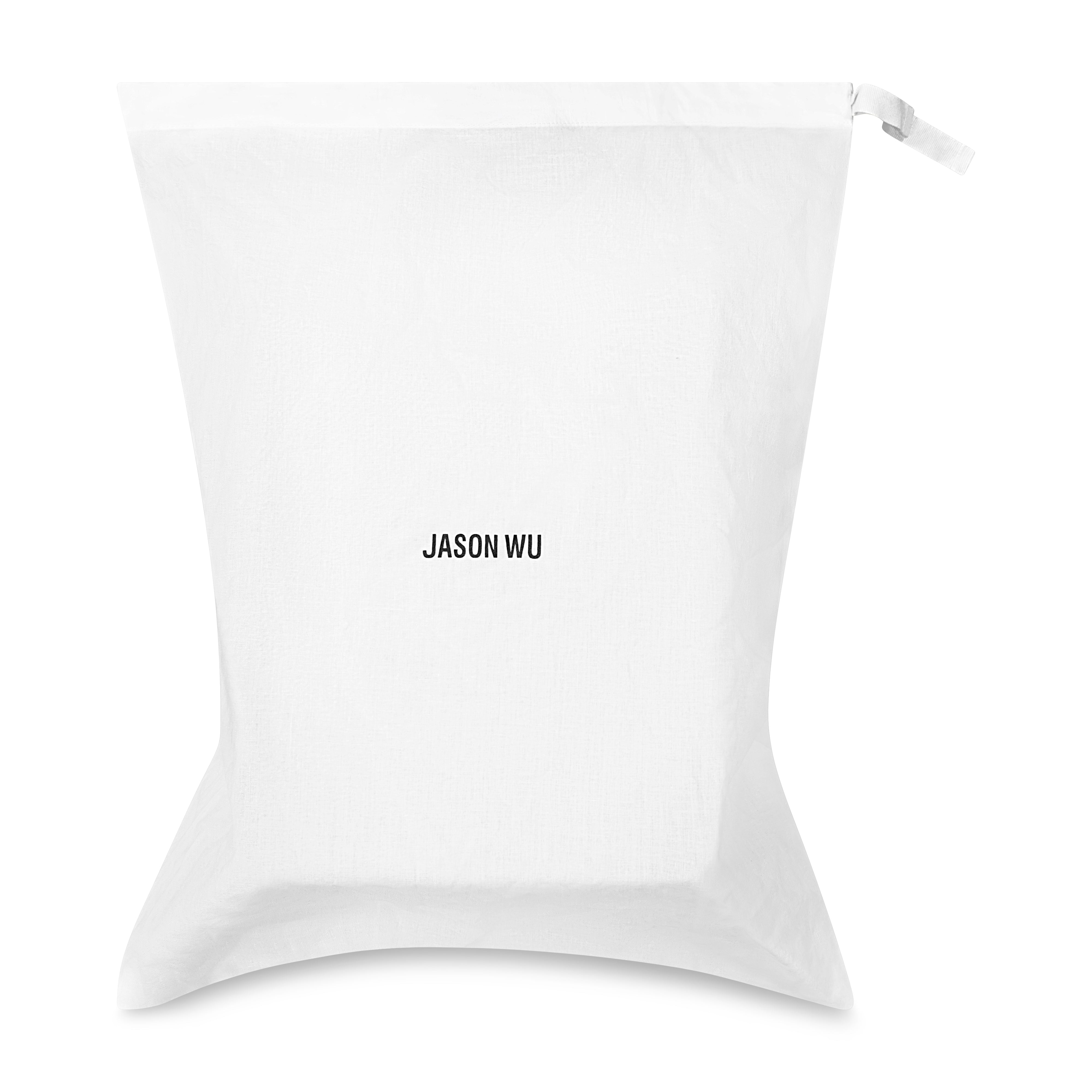 Jason Wu Structured Tote Bag with Gold Hardware and Zip Closure, BLACK