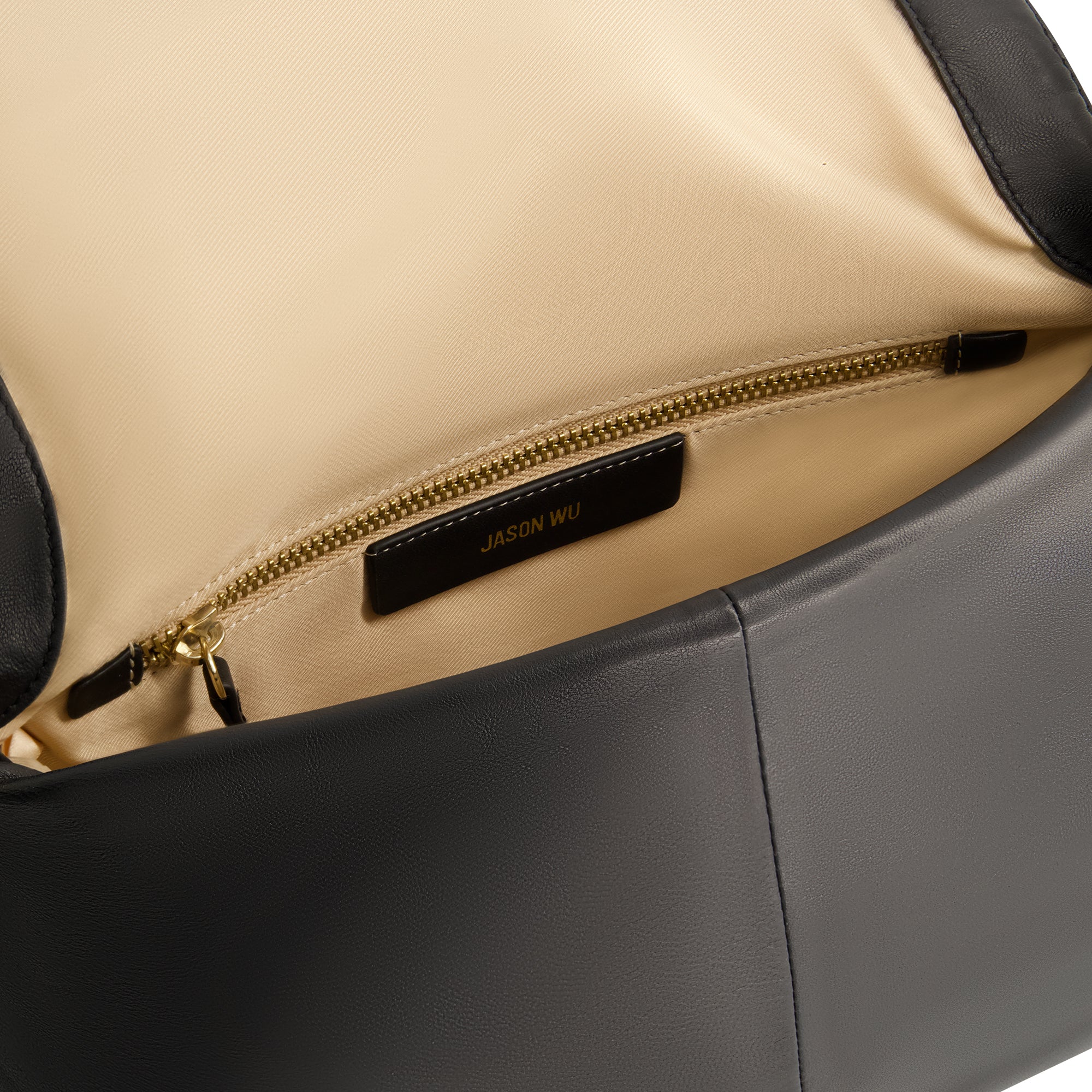 Jason Wu Quilted Chain Shoulder Bag with JW Logo, BLACK