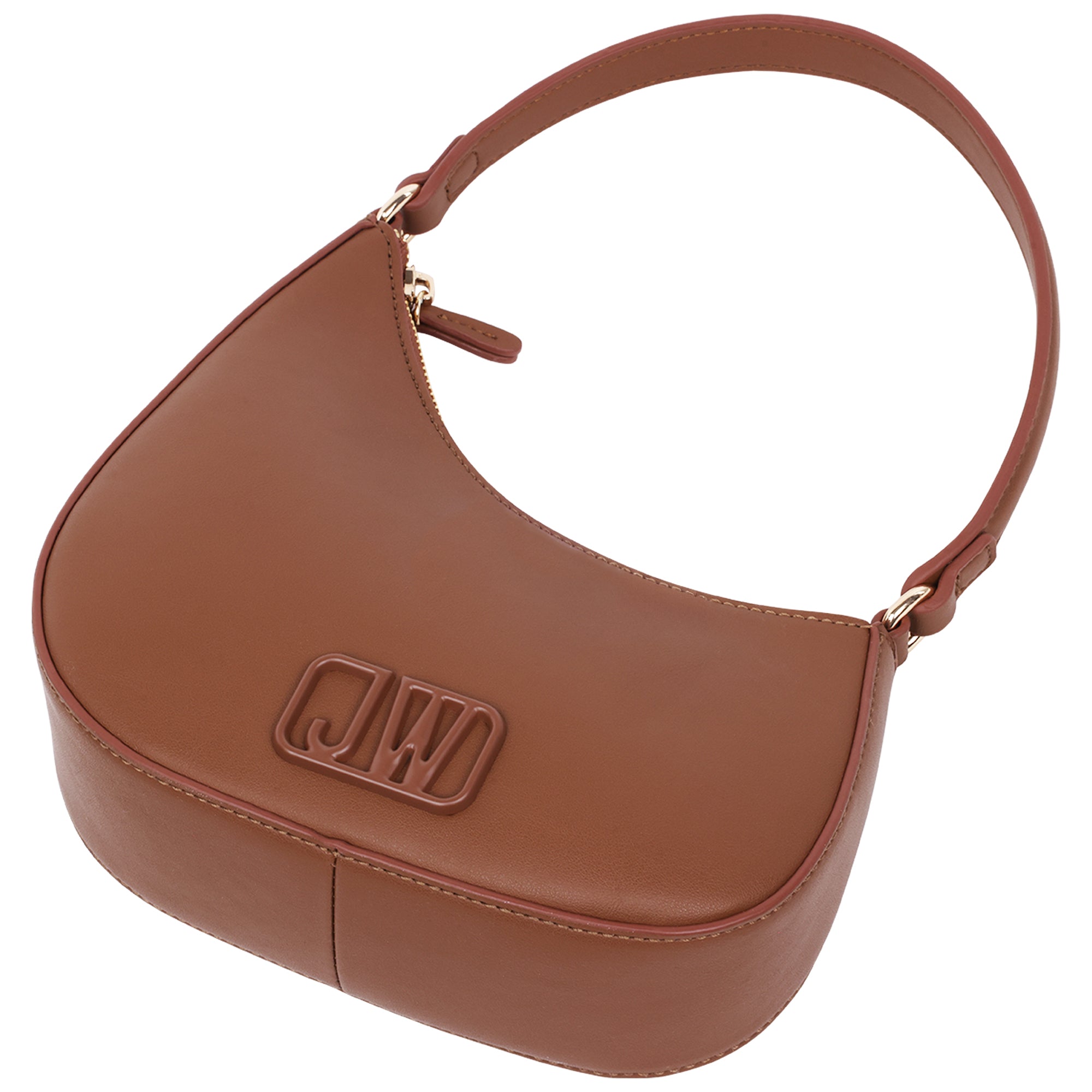 Jason Wu Smooth PU Shoulder Bag with Tonal 3D Logo
