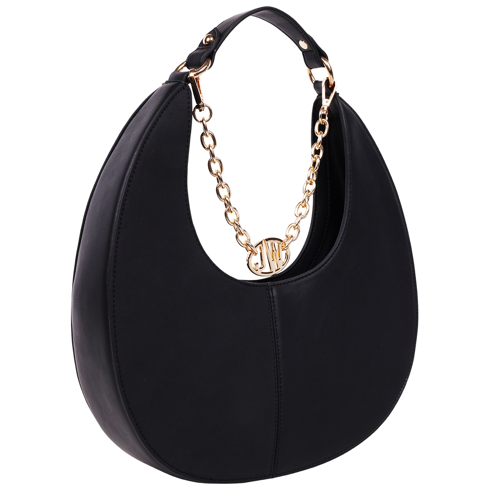 Jason Wu Smooth & Suede PU Shoulder Bag with Chain Logo Detail