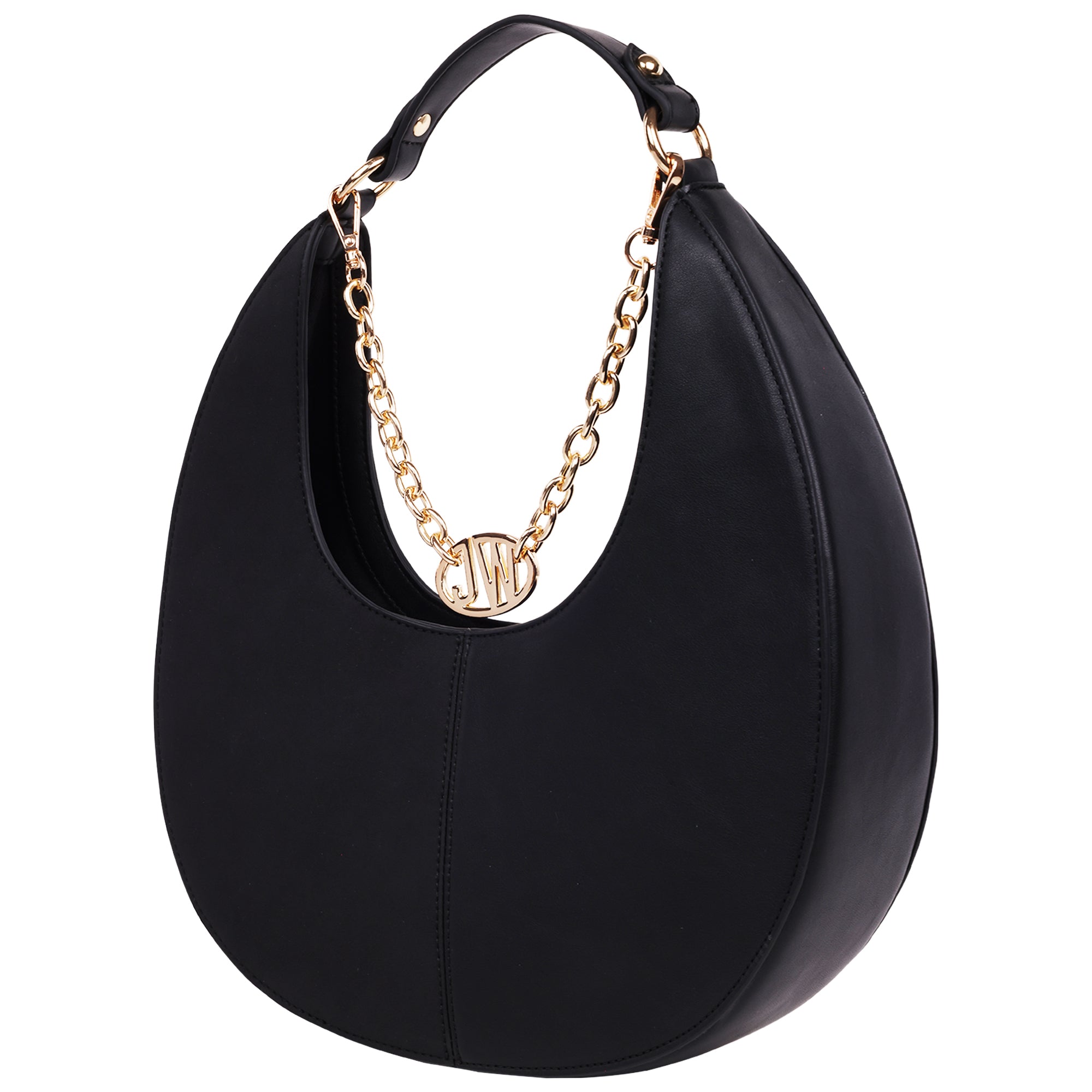 Jason Wu Smooth & Suede PU Shoulder Bag with Chain Logo Detail