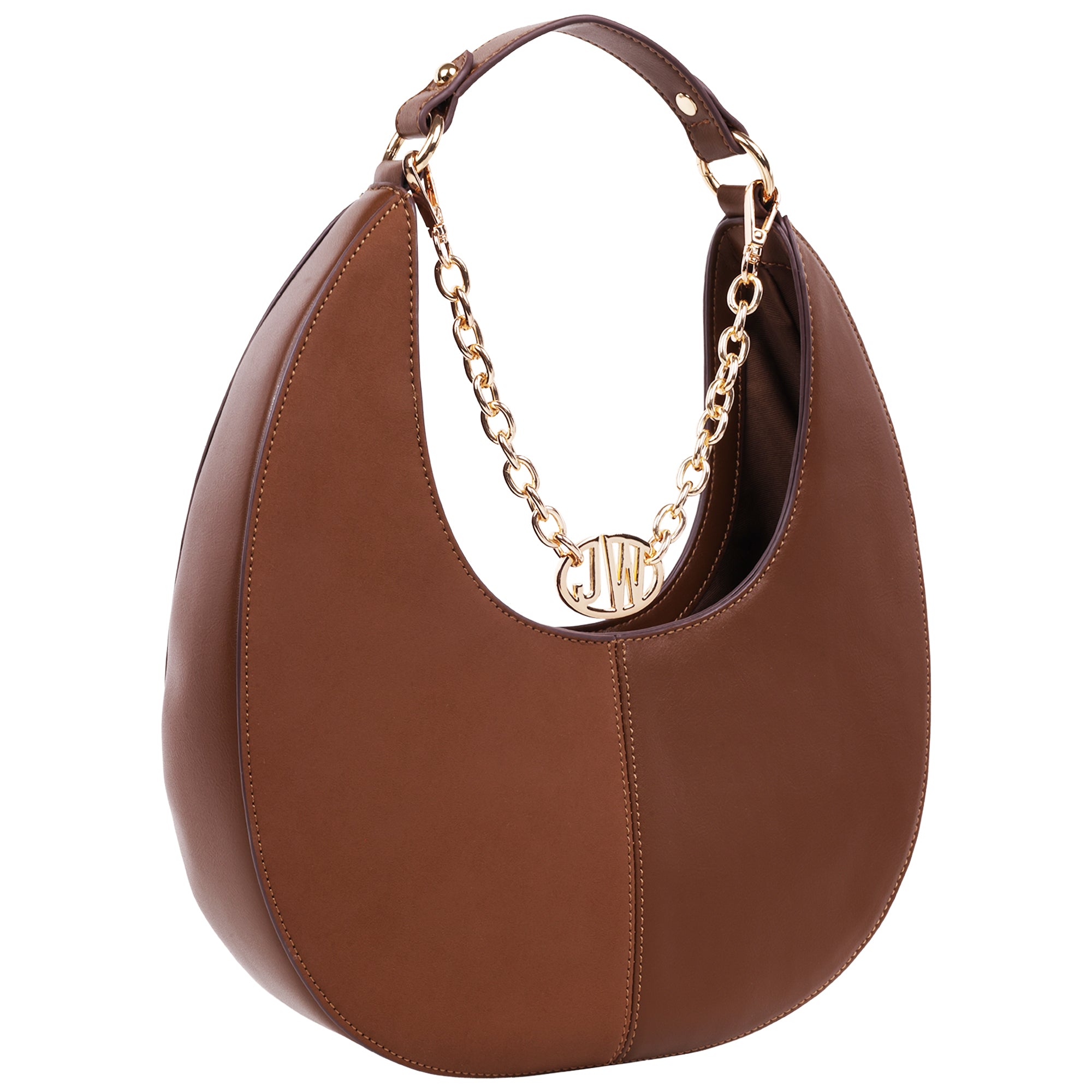 Jason Wu Smooth & Suede PU Shoulder Bag with Chain Logo Detail