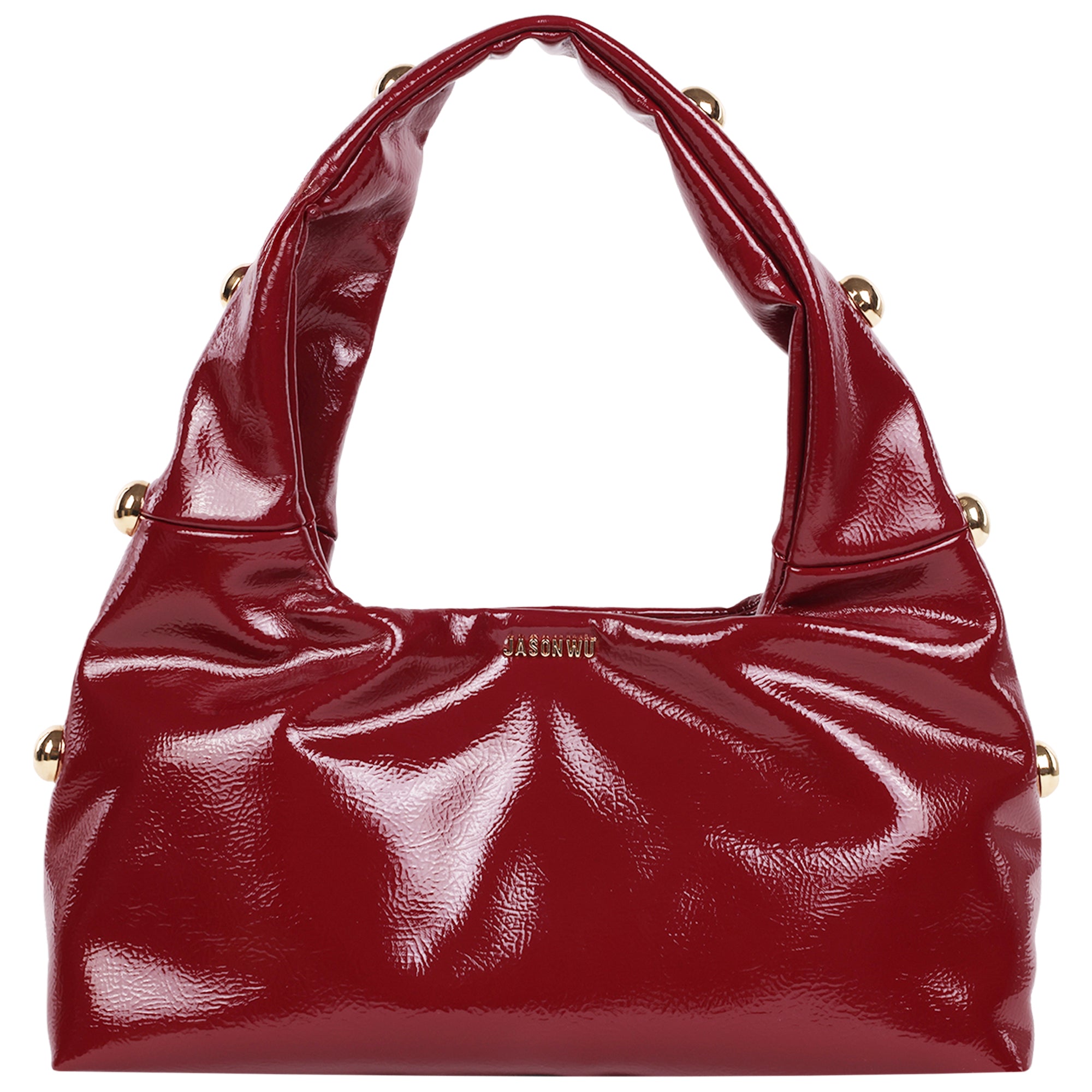 Jason Wu Studded Shoulder Bag in Crackled Finish