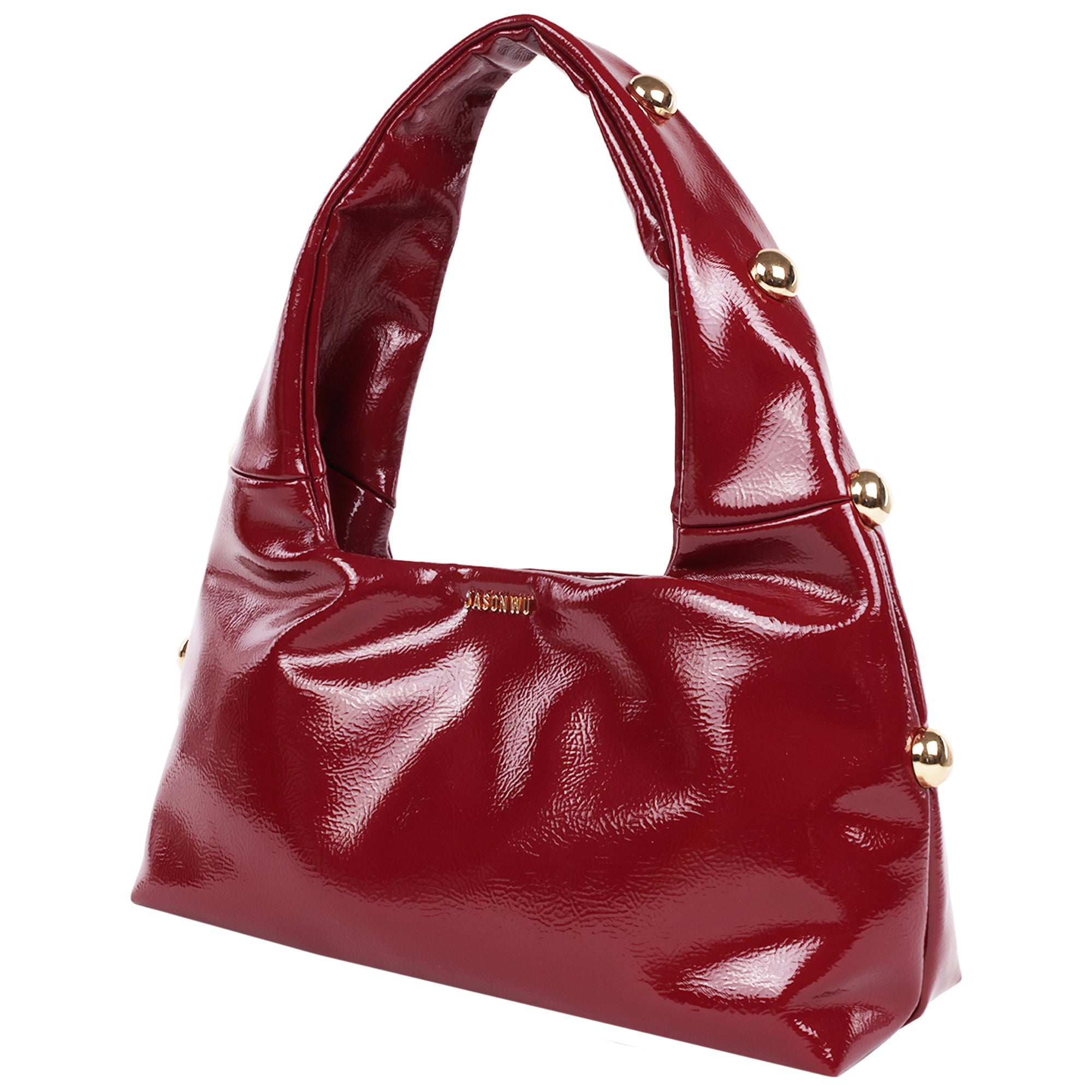 Jason Wu Studded Shoulder Bag in Crackled Finish