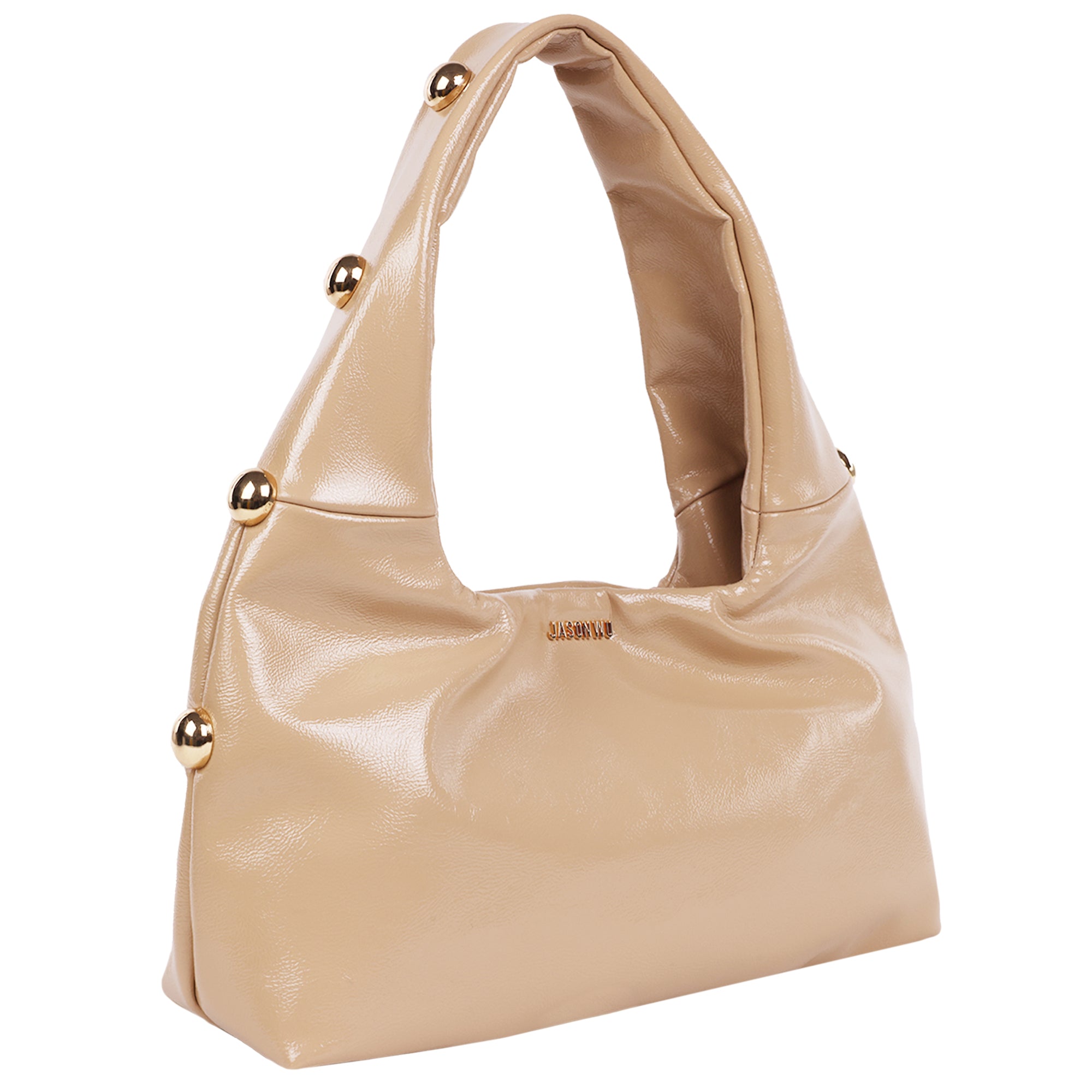 Jason Wu Studded Shoulder Bag in Crackled Finish