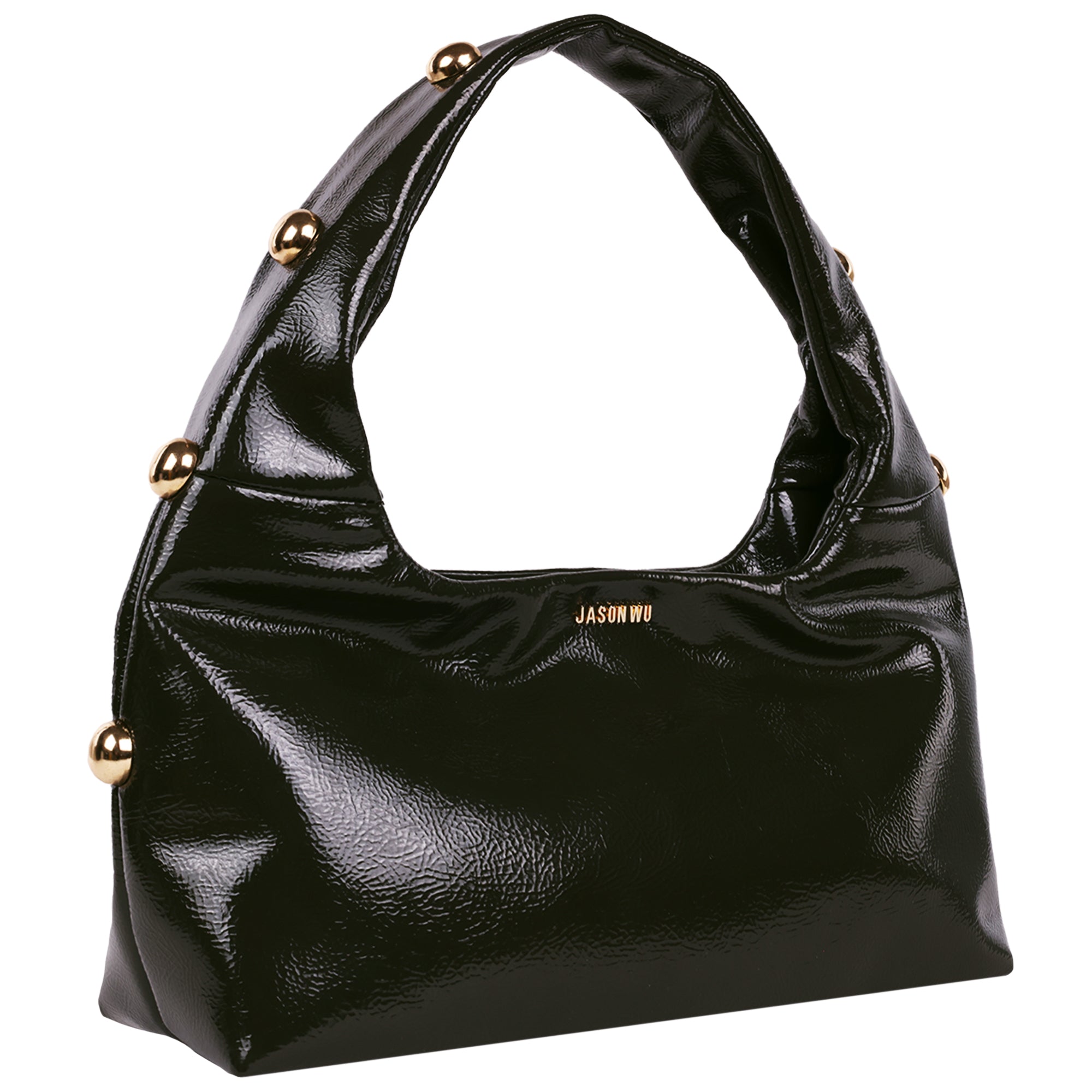 Jason Wu Studded Shoulder Bag in Crackled Finish