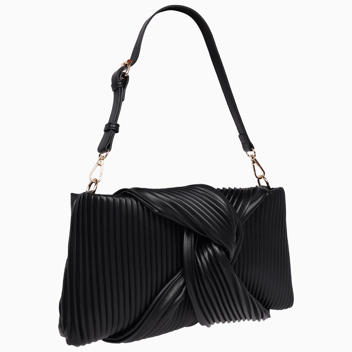 Jason Wu Pleated Knot Clutch with Shoulder Strap