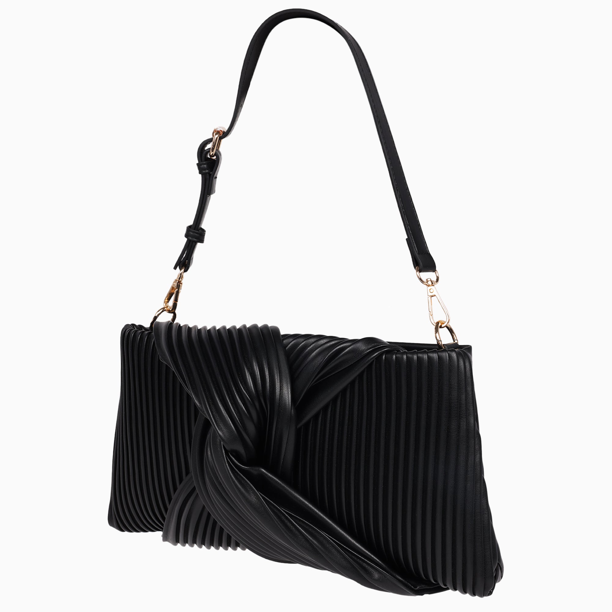 Jason Wu Pleated Knot Clutch with Shoulder Strap