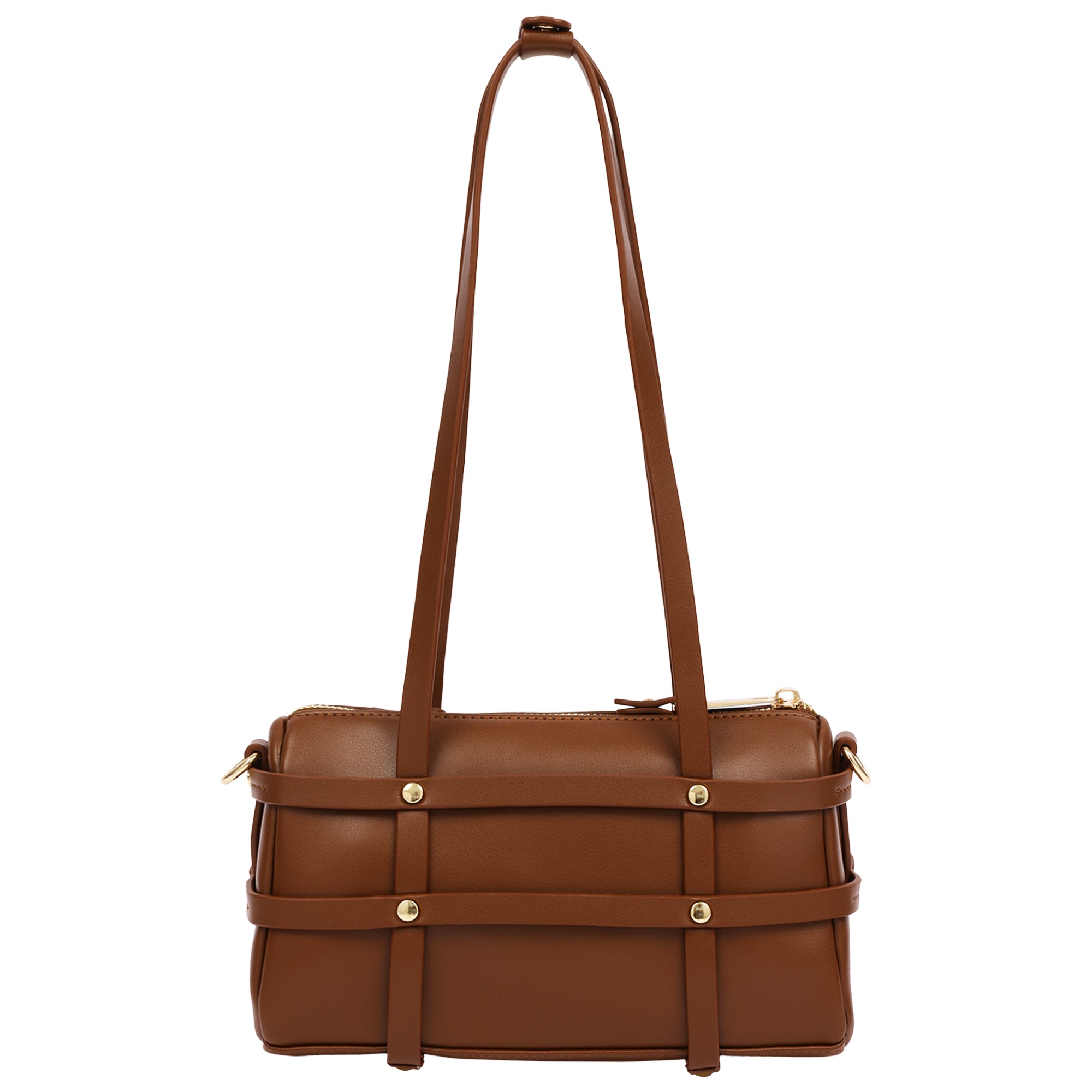 Jason Wu Harness Medium Satchel Shoulder Bag with Convertible Chain Strap & Floral Charm – Brown