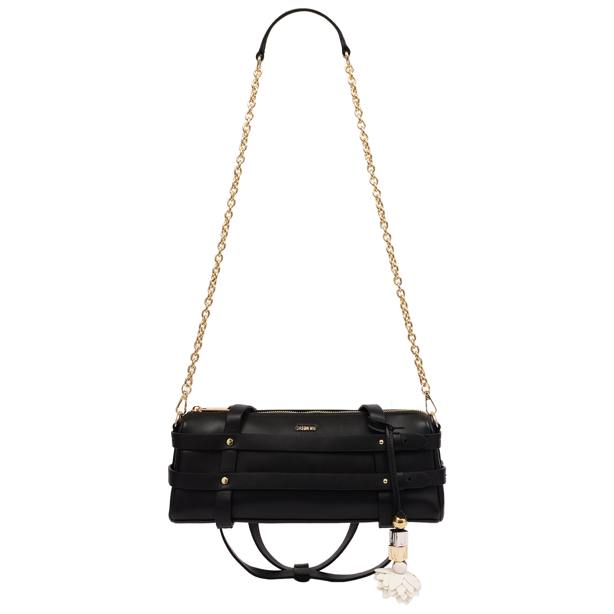 Jason Wu Harness East/West Handbag with Convertible Chain Strap & Floral Charm