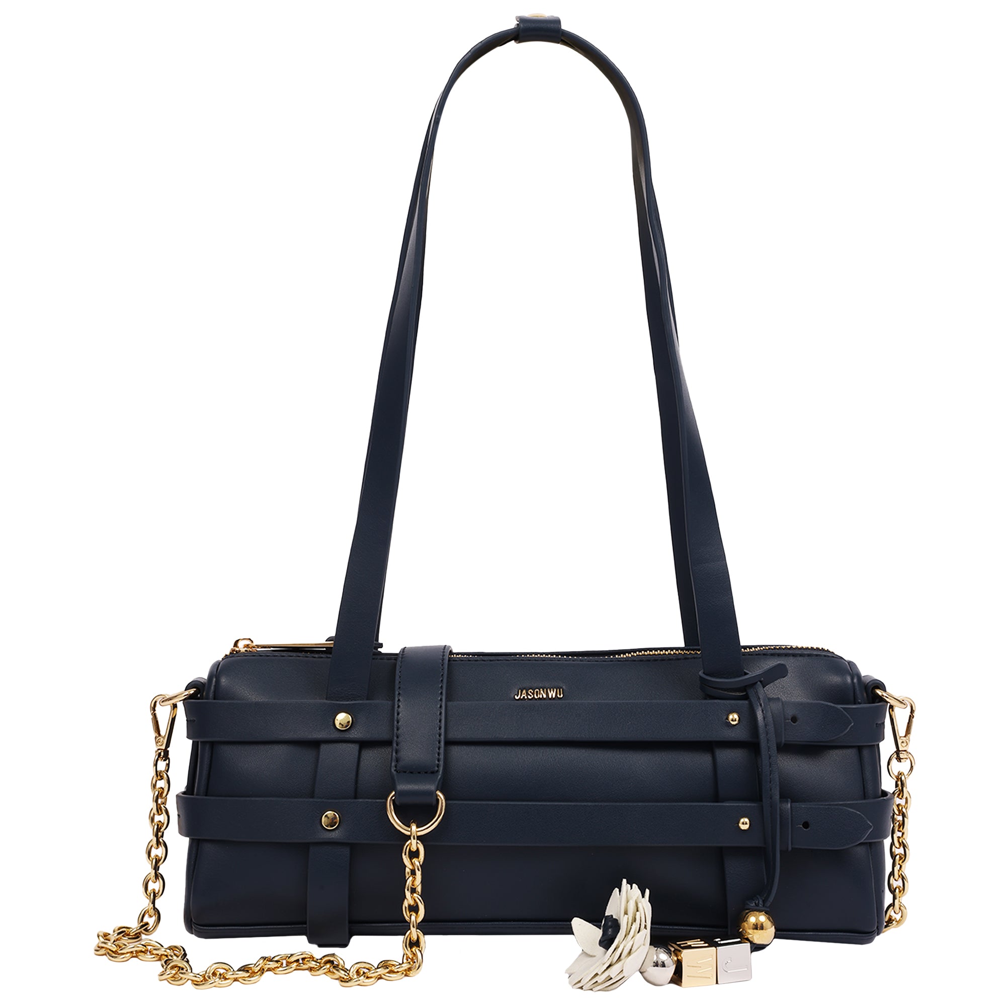 Jason Wu Harness East/West Handbag with Convertible Chain Strap & Floral Charm