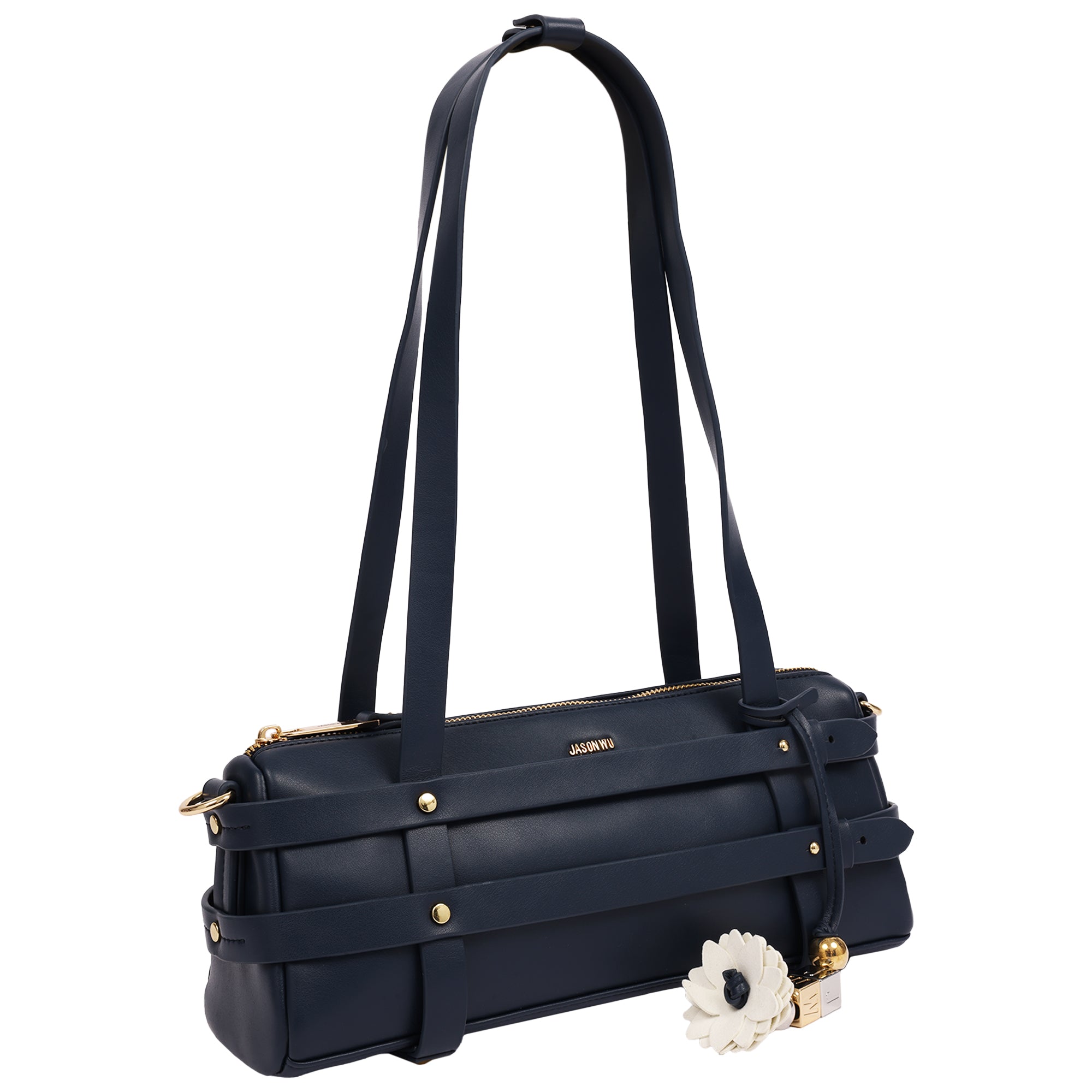 Jason Wu Harness East/West Handbag with Convertible Chain Strap & Floral Charm