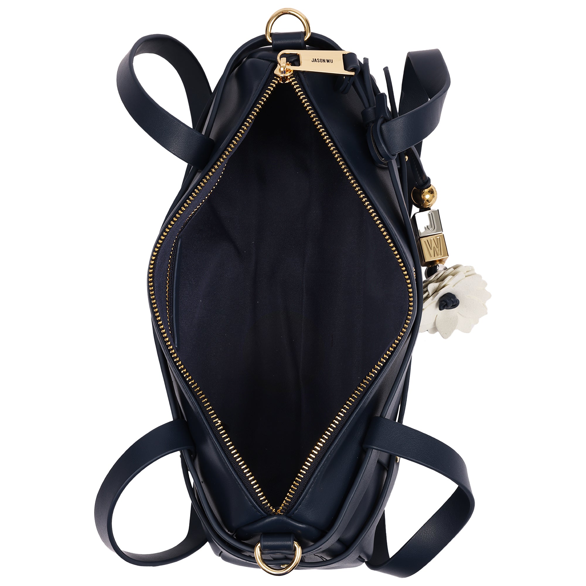 Jason Wu Harness East/West Handbag with Convertible Chain Strap & Floral Charm