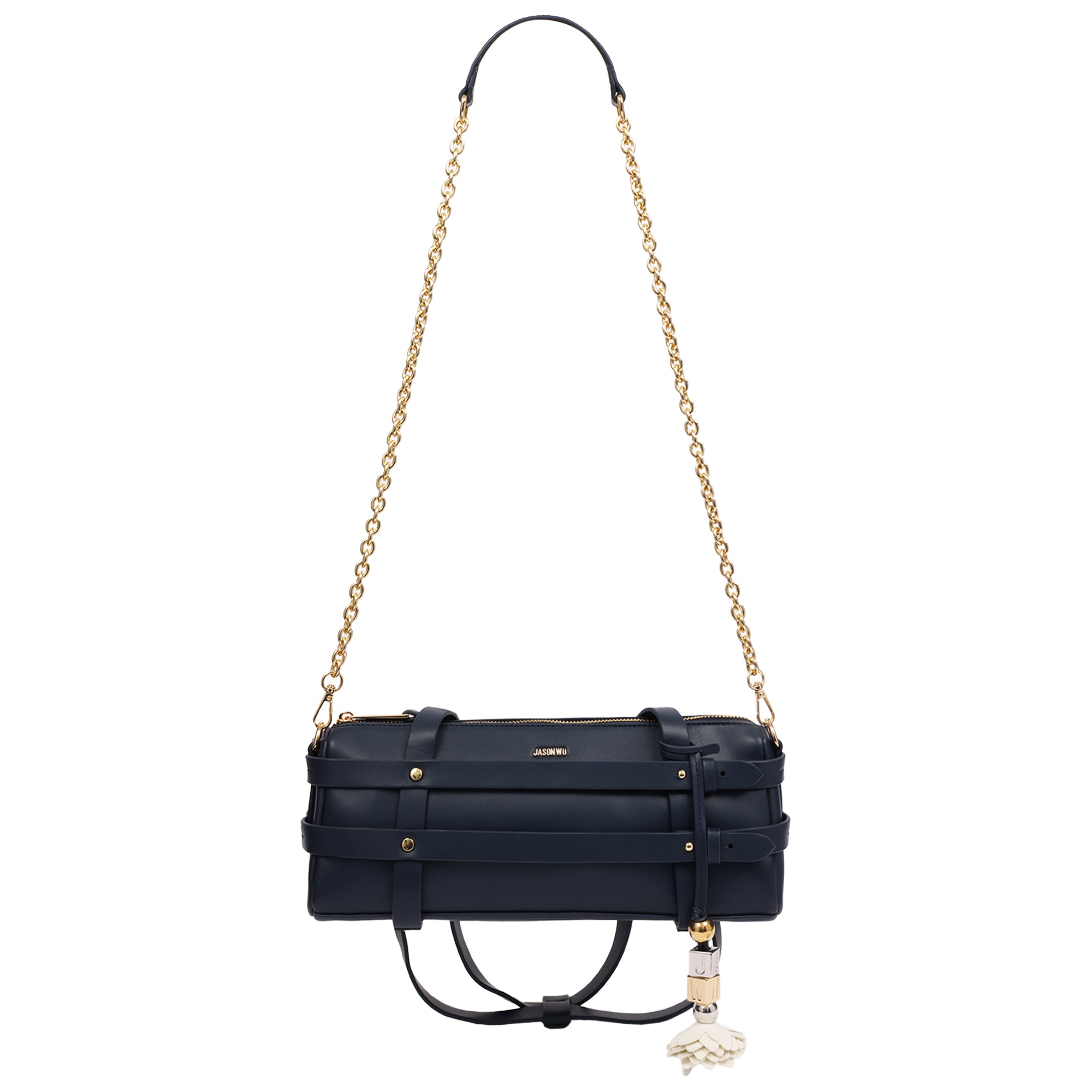 Jason Wu Harness East/West Handbag with Convertible Chain Strap & Floral Charm