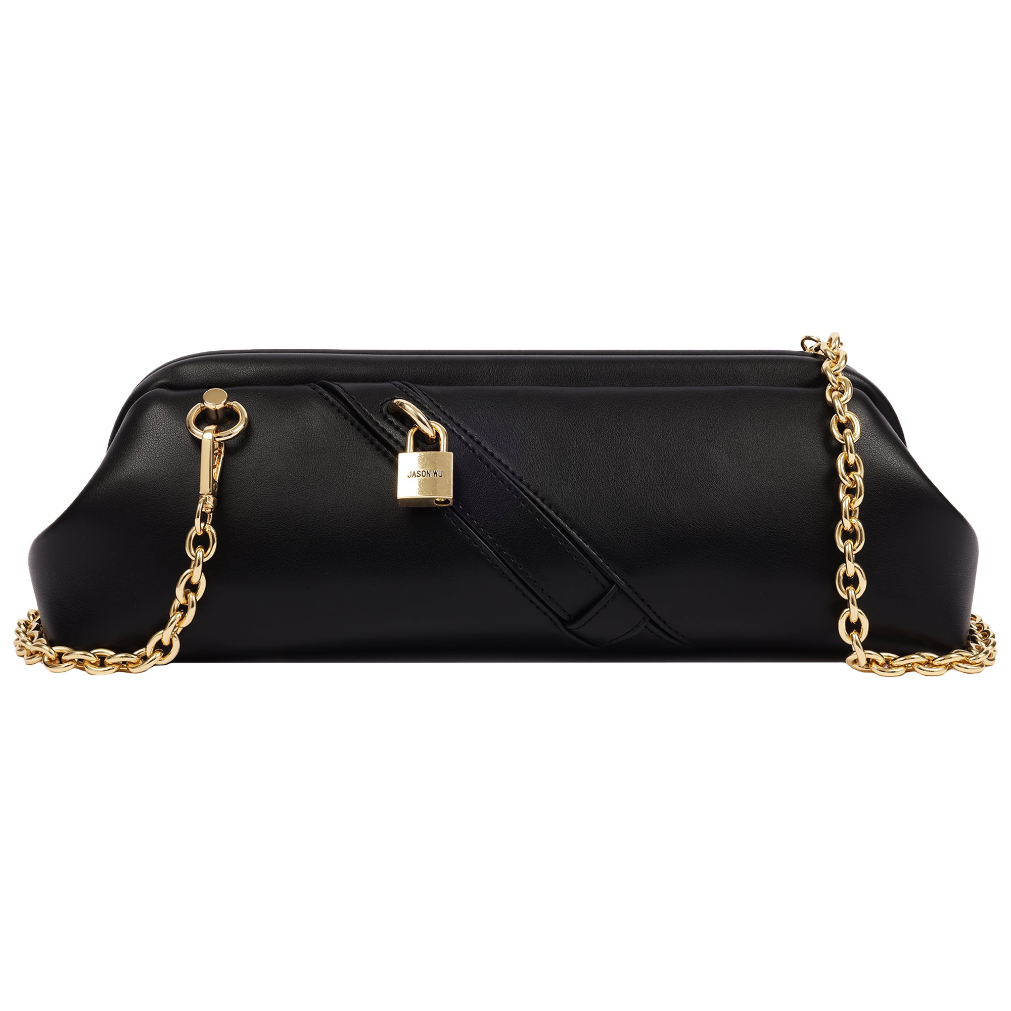 Jason Wu Bloomwood Clutch with Lock Detail & Chain Strap
