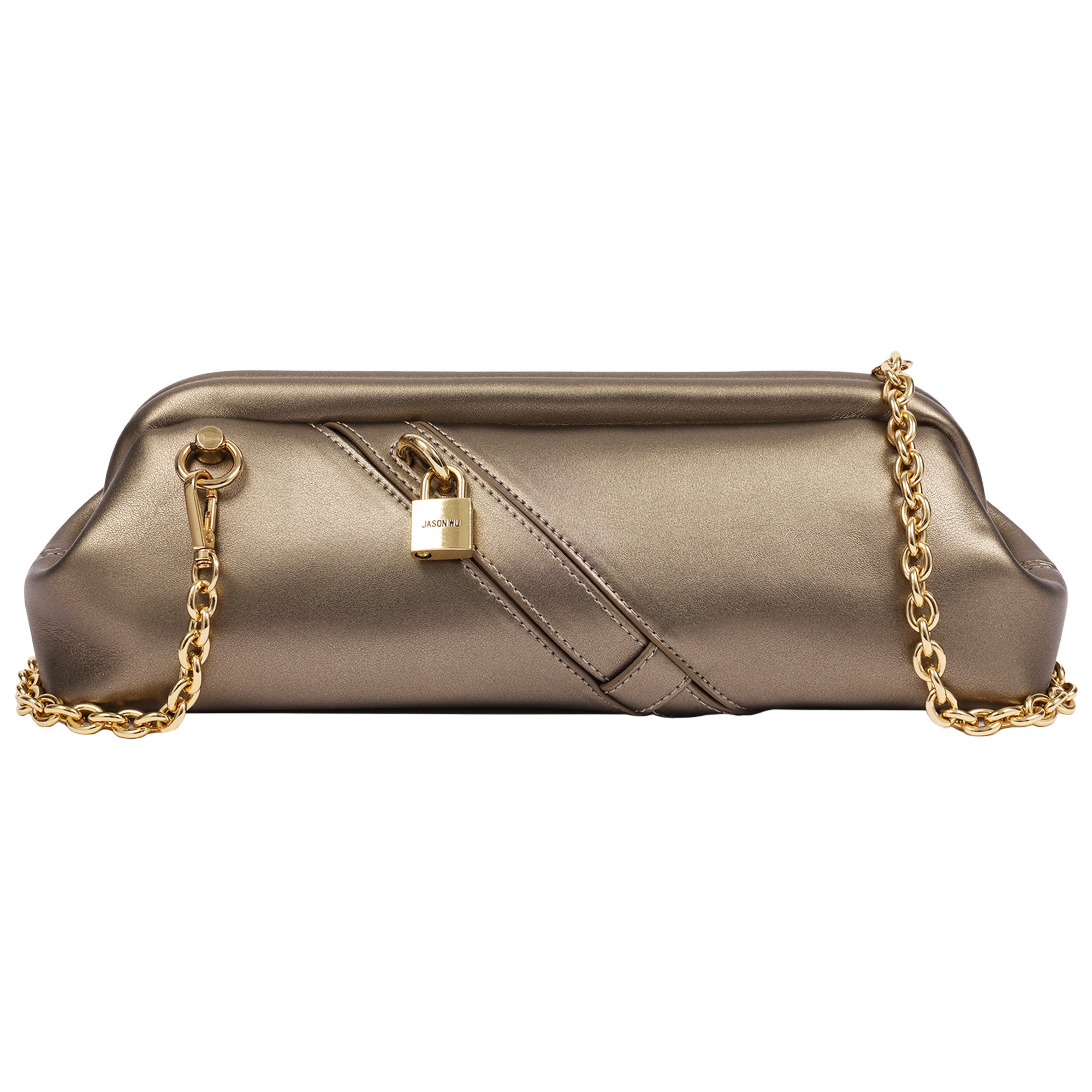 Jason Wu Bloomwood Clutch with Lock Detail & Chain Strap