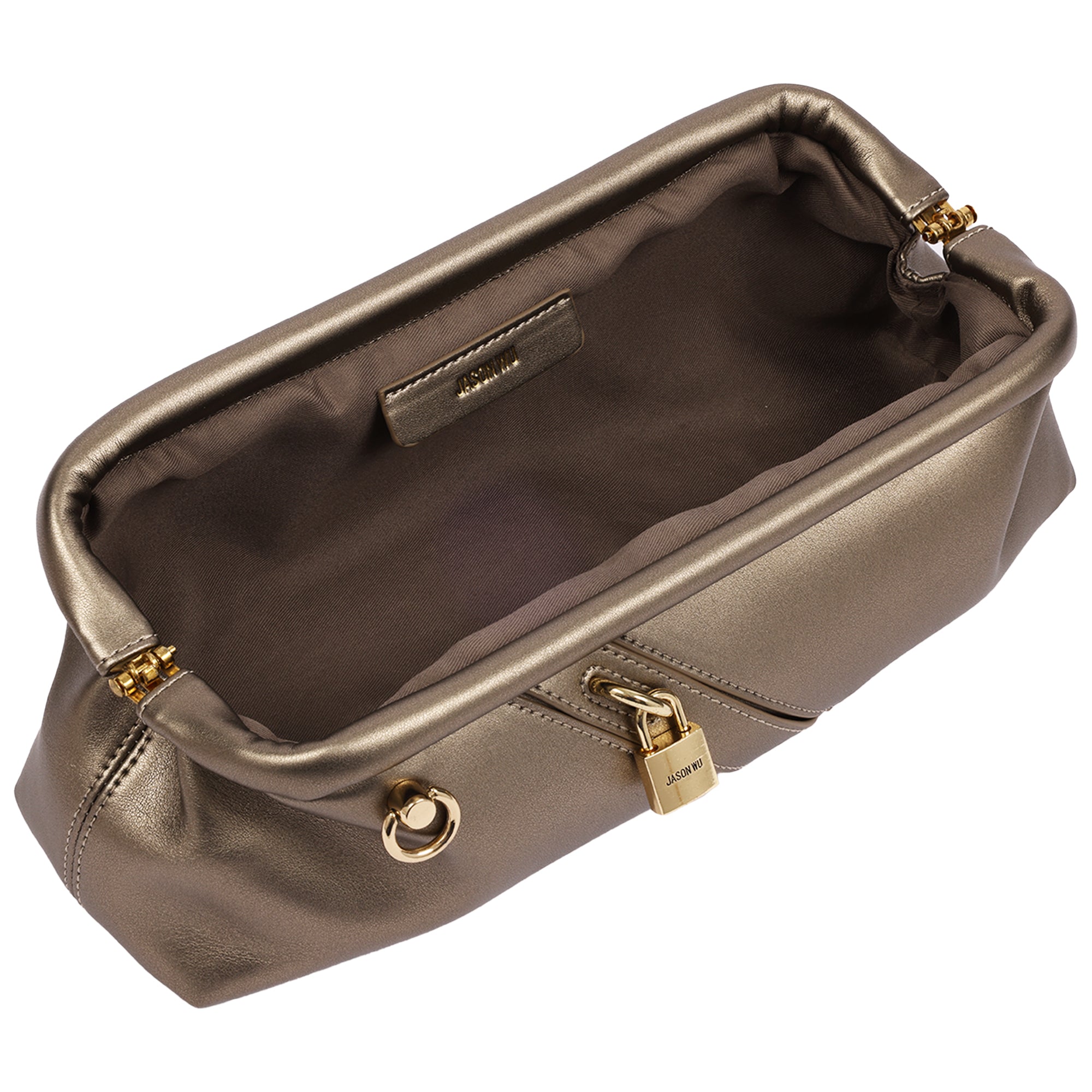 Jason Wu Bloomwood Clutch with Lock Detail & Chain Strap
