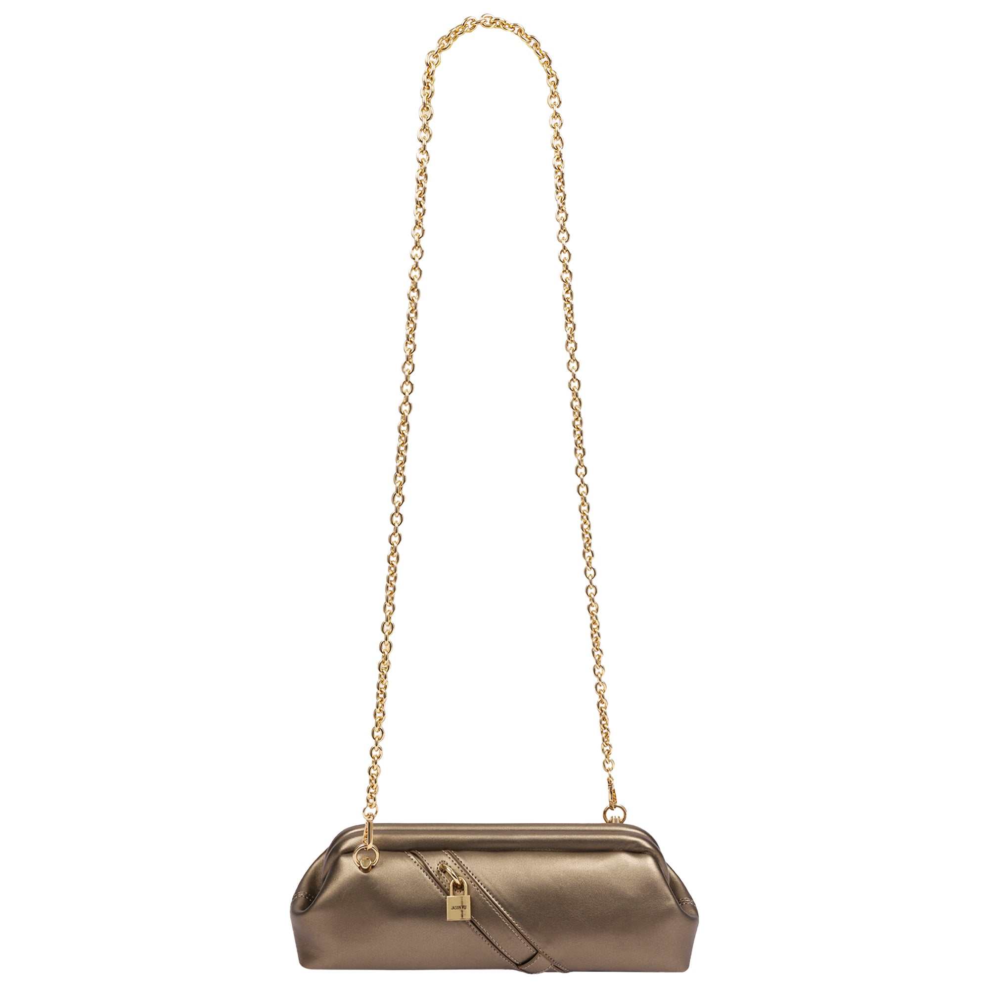 Jason Wu Bloomwood Clutch with Lock Detail & Chain Strap