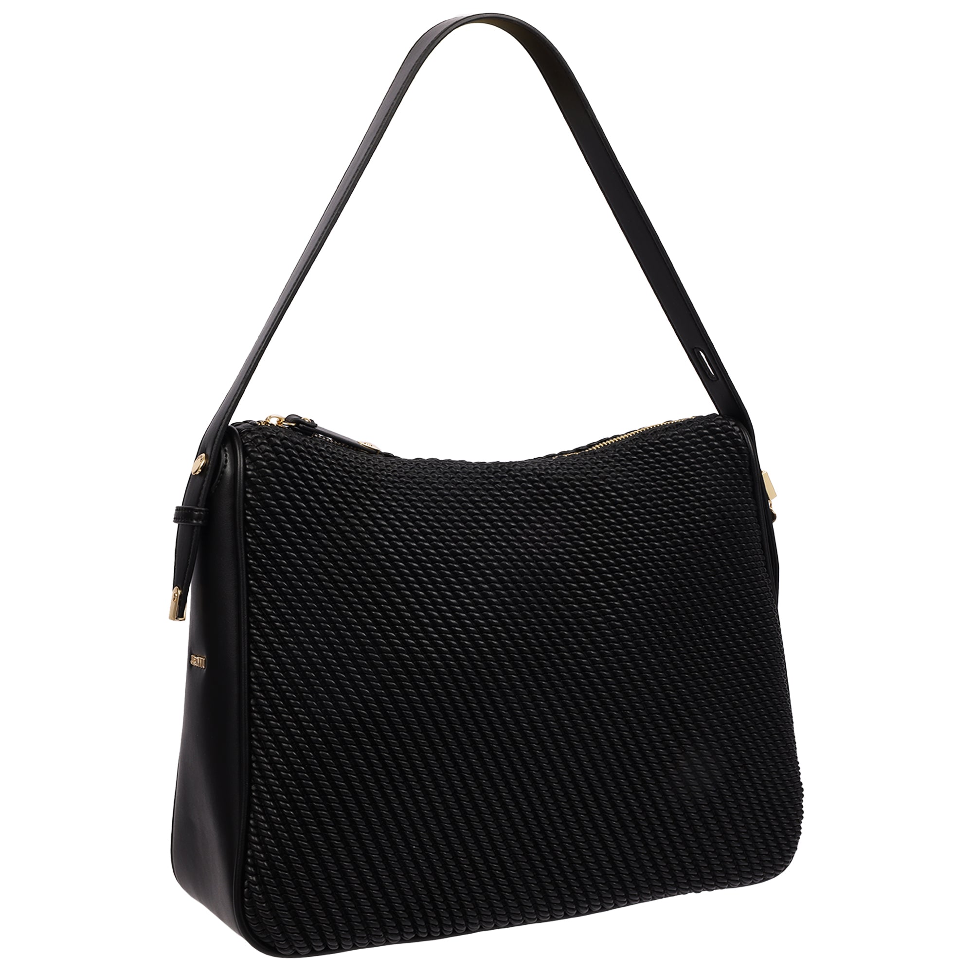 Jason Wu Haywood Double Zip Hobo Bag with 3D Rope Pleated Detail